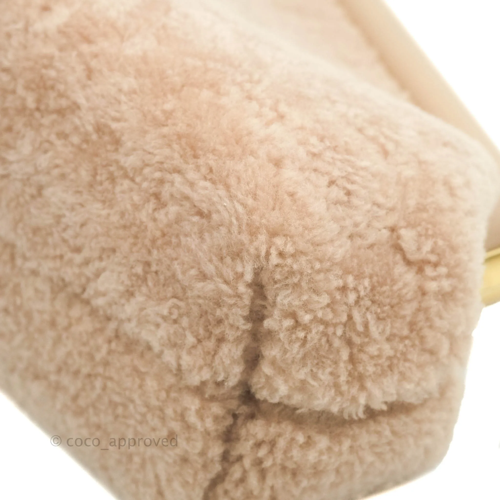 Fendi Small First Bag Pale Pink Merino Shearling Gold Hardware