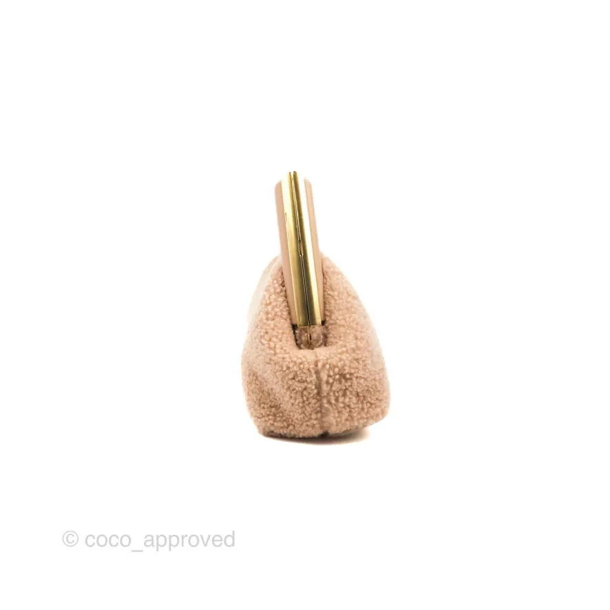 Fendi Small First Bag Pale Pink Merino Shearling Gold Hardware