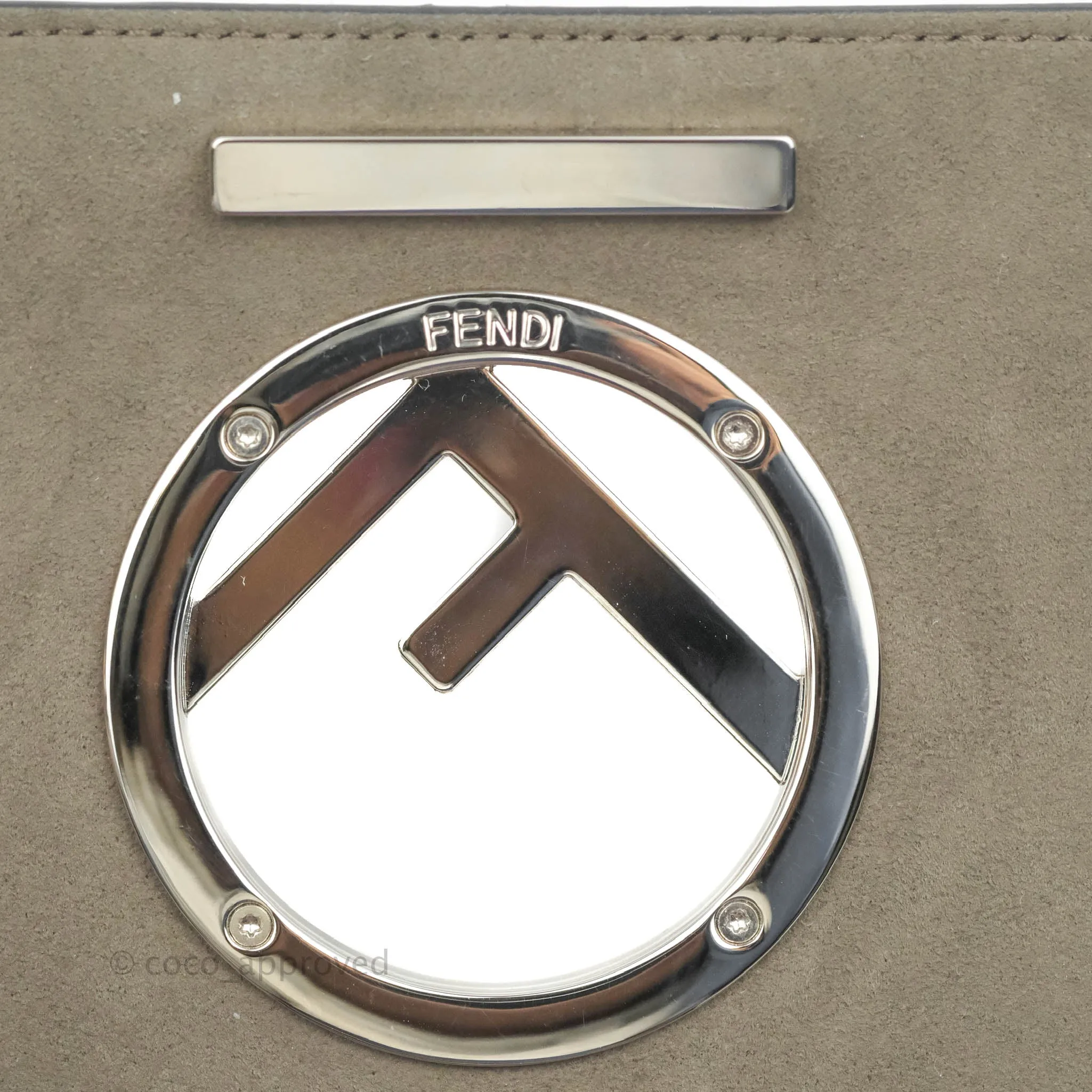 Fendi Small Kan I Shoulder Bag Rosy Pink Calfskin Gold & Silver Hardware