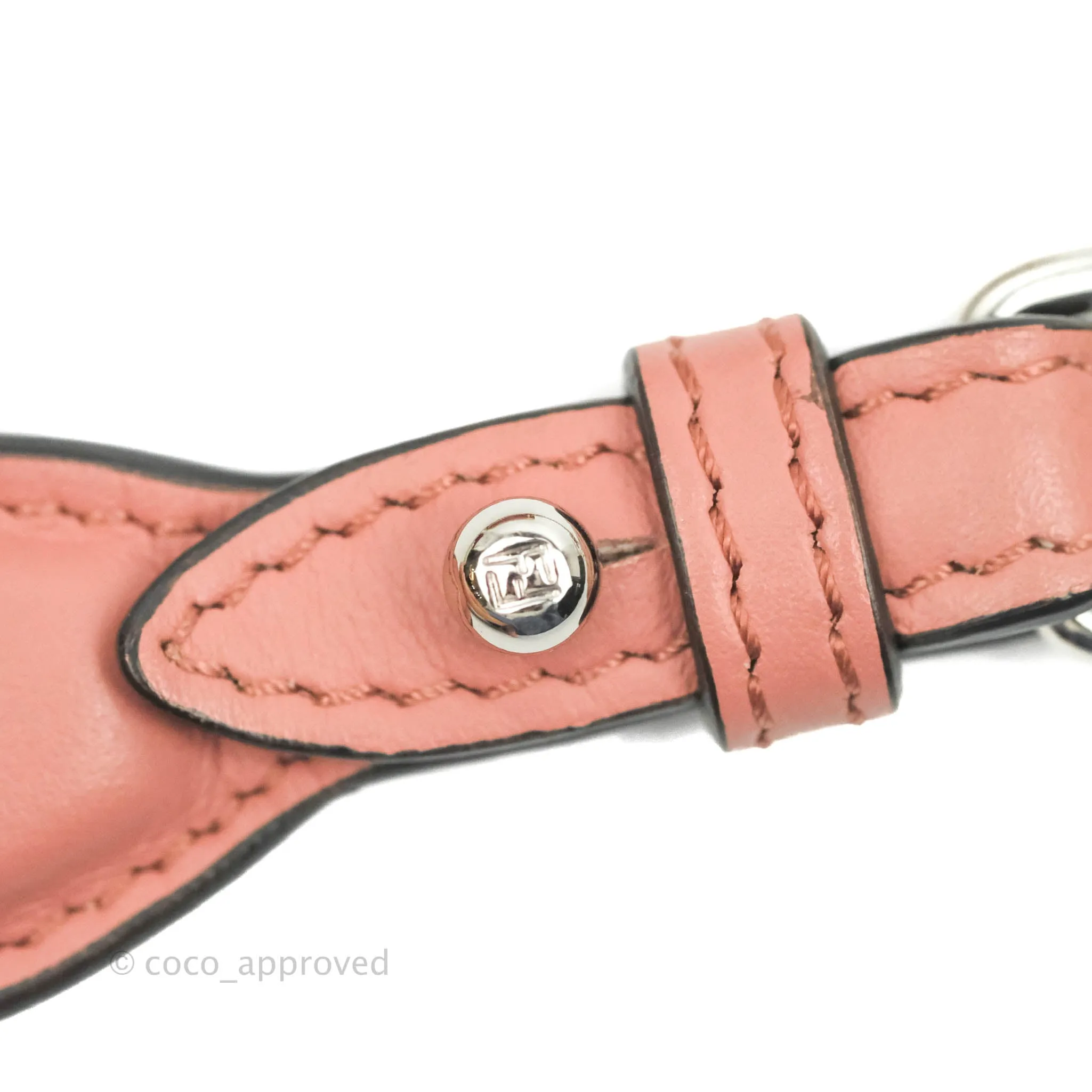 Fendi Small Kan I Shoulder Bag Rosy Pink Calfskin Gold & Silver Hardware