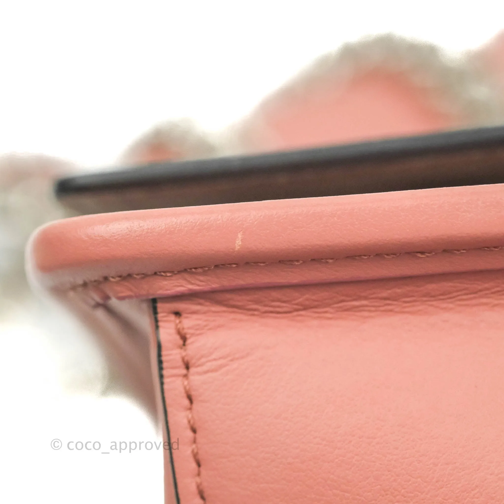 Fendi Small Kan I Shoulder Bag Rosy Pink Calfskin Gold & Silver Hardware