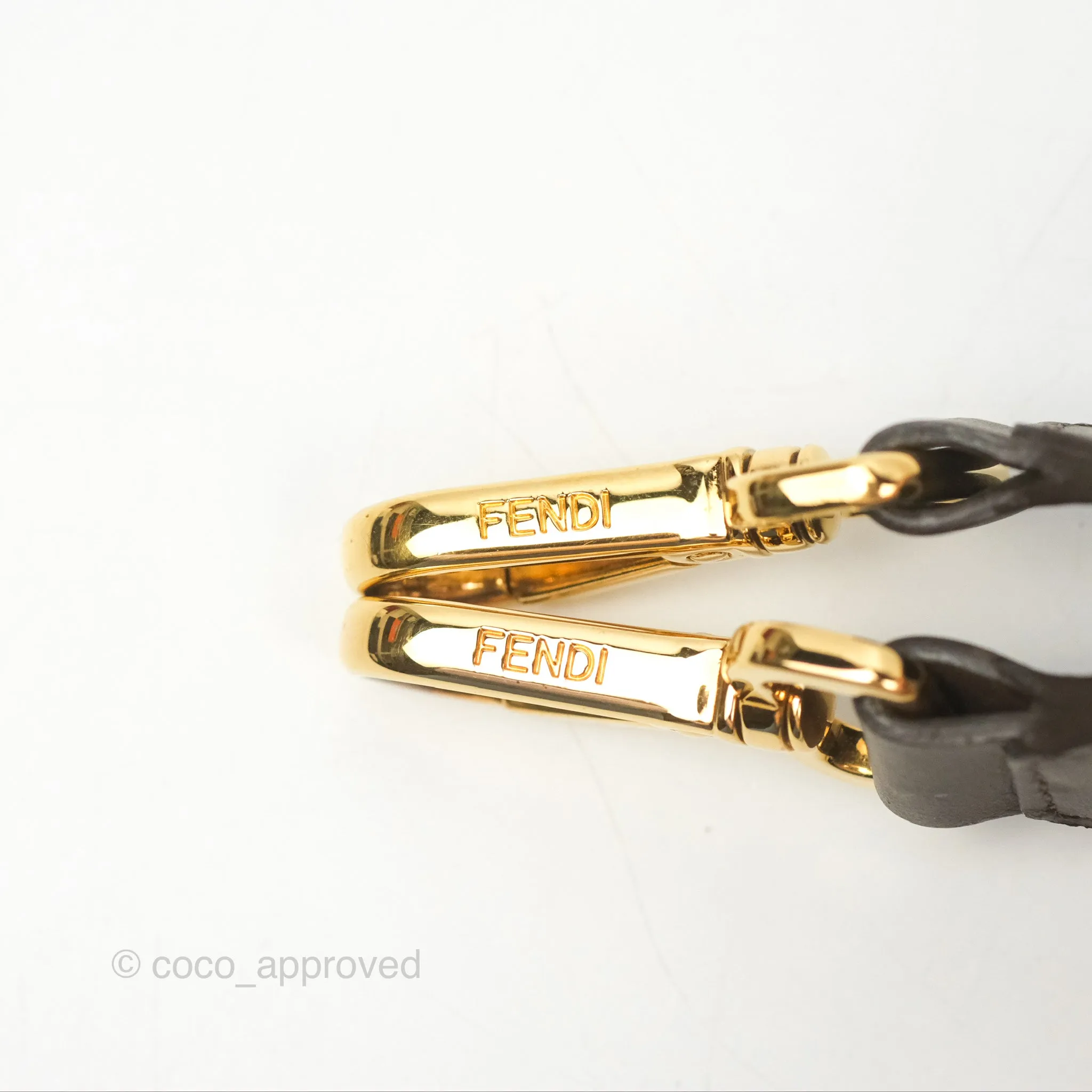 Fendi Strap You Shoulder Strap Pink Brown FF Jacquard