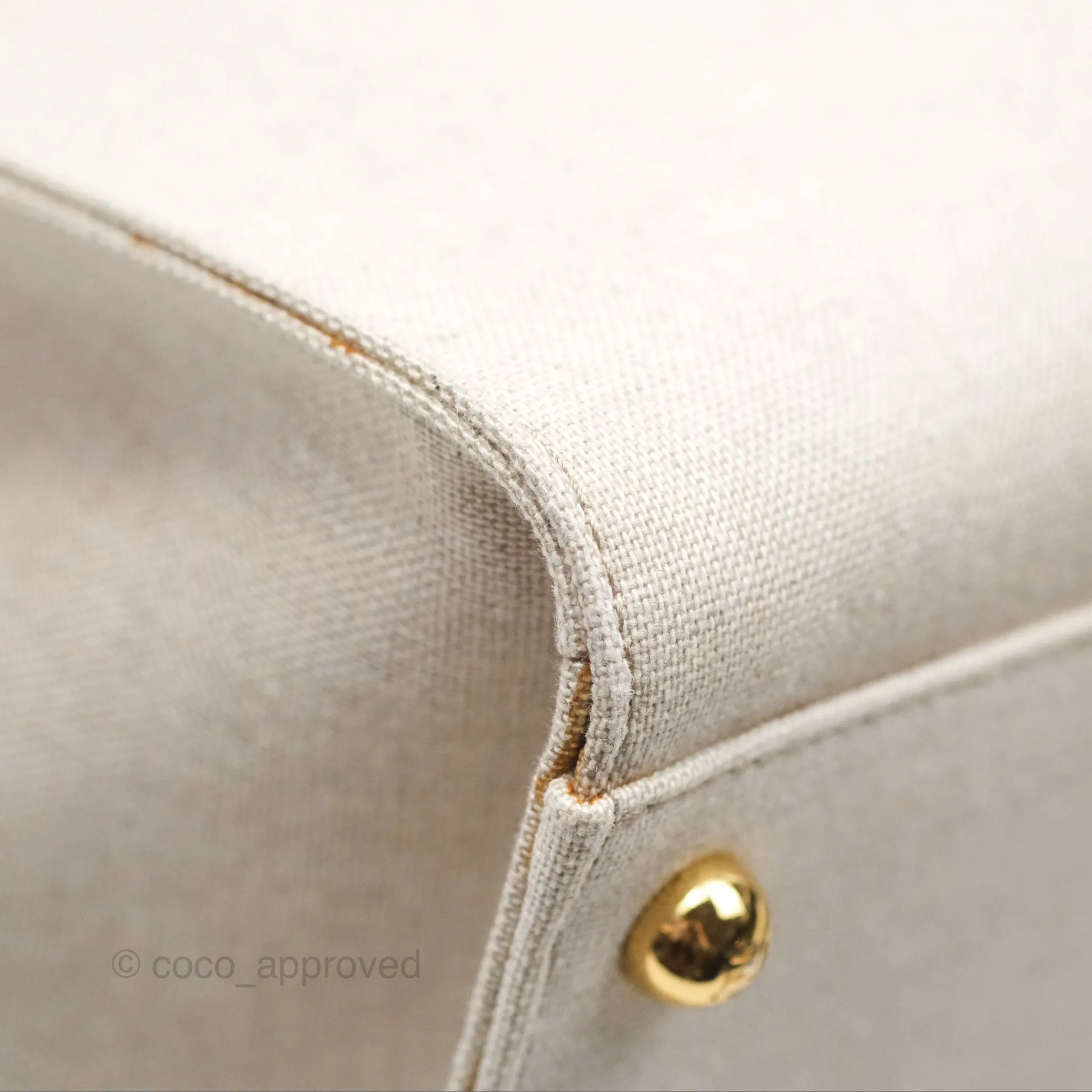 Fendi Sunshine Medium Tote Beige Fabric