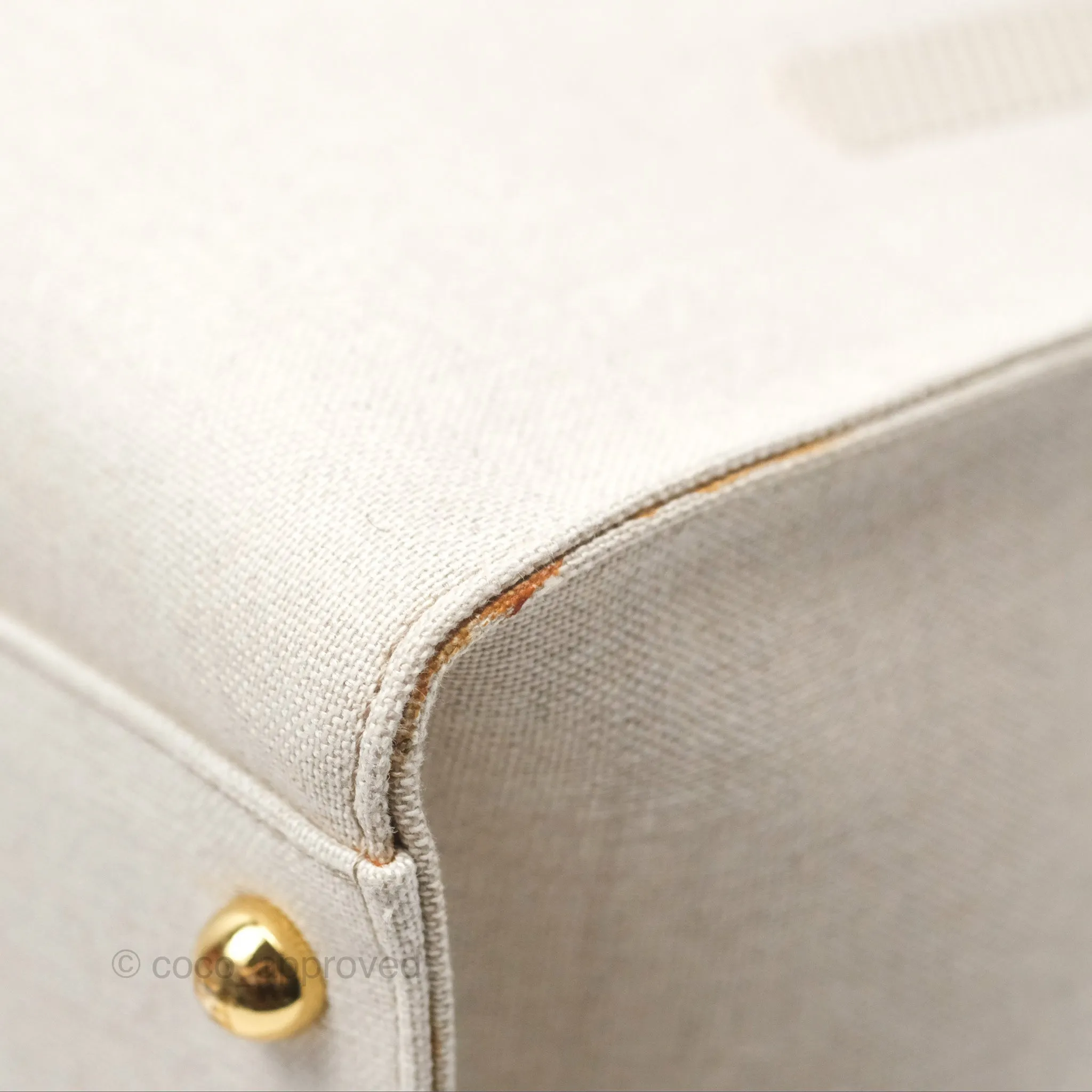 Fendi Sunshine Medium Tote Beige Fabric