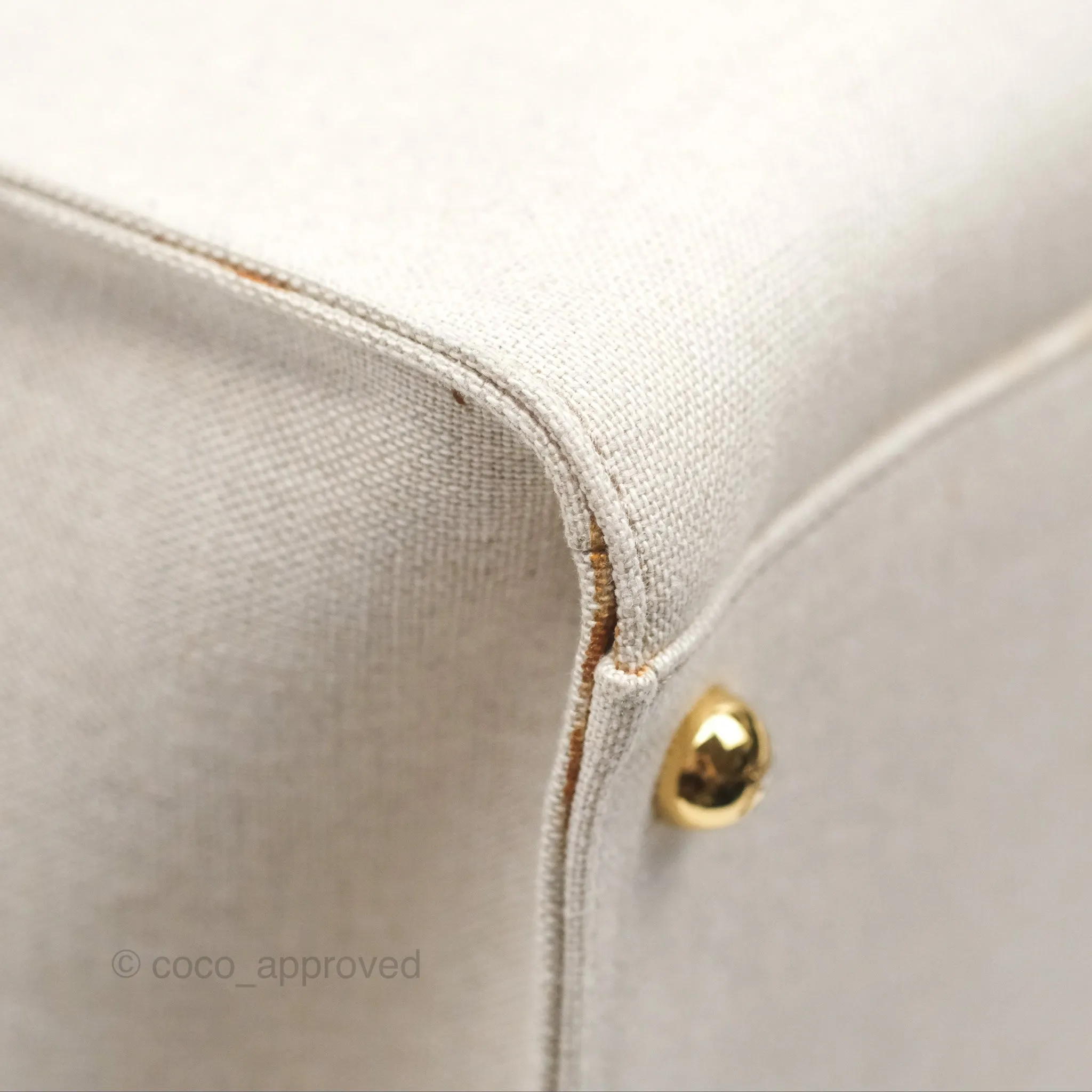 Fendi Sunshine Medium Tote Beige Fabric