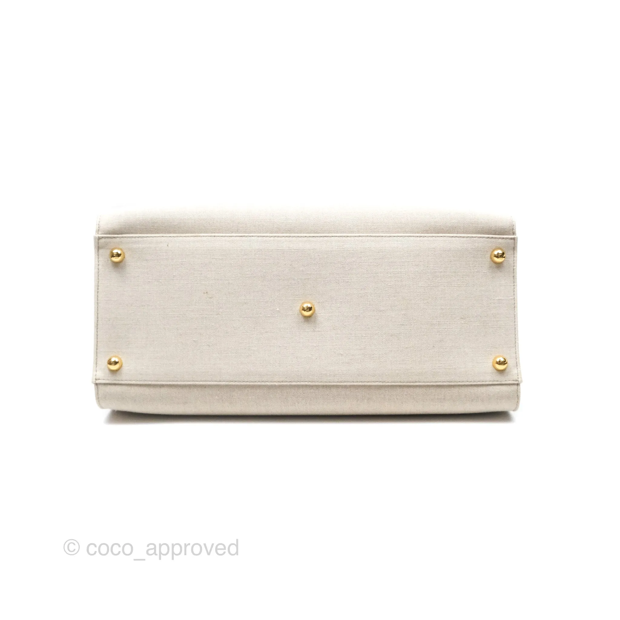 Fendi Sunshine Medium Tote Beige Fabric