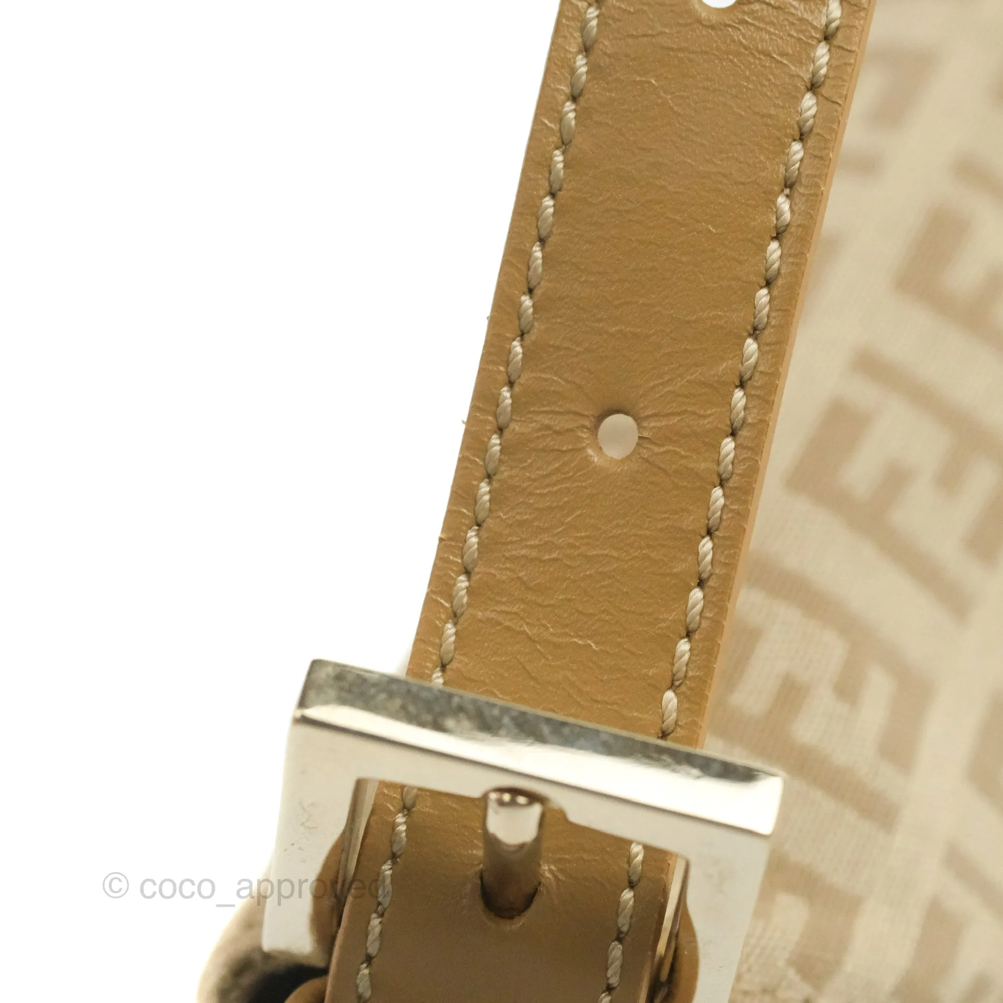 Fendi Vintage Baguette Shoulder Bag Beige Zucchino Canvas