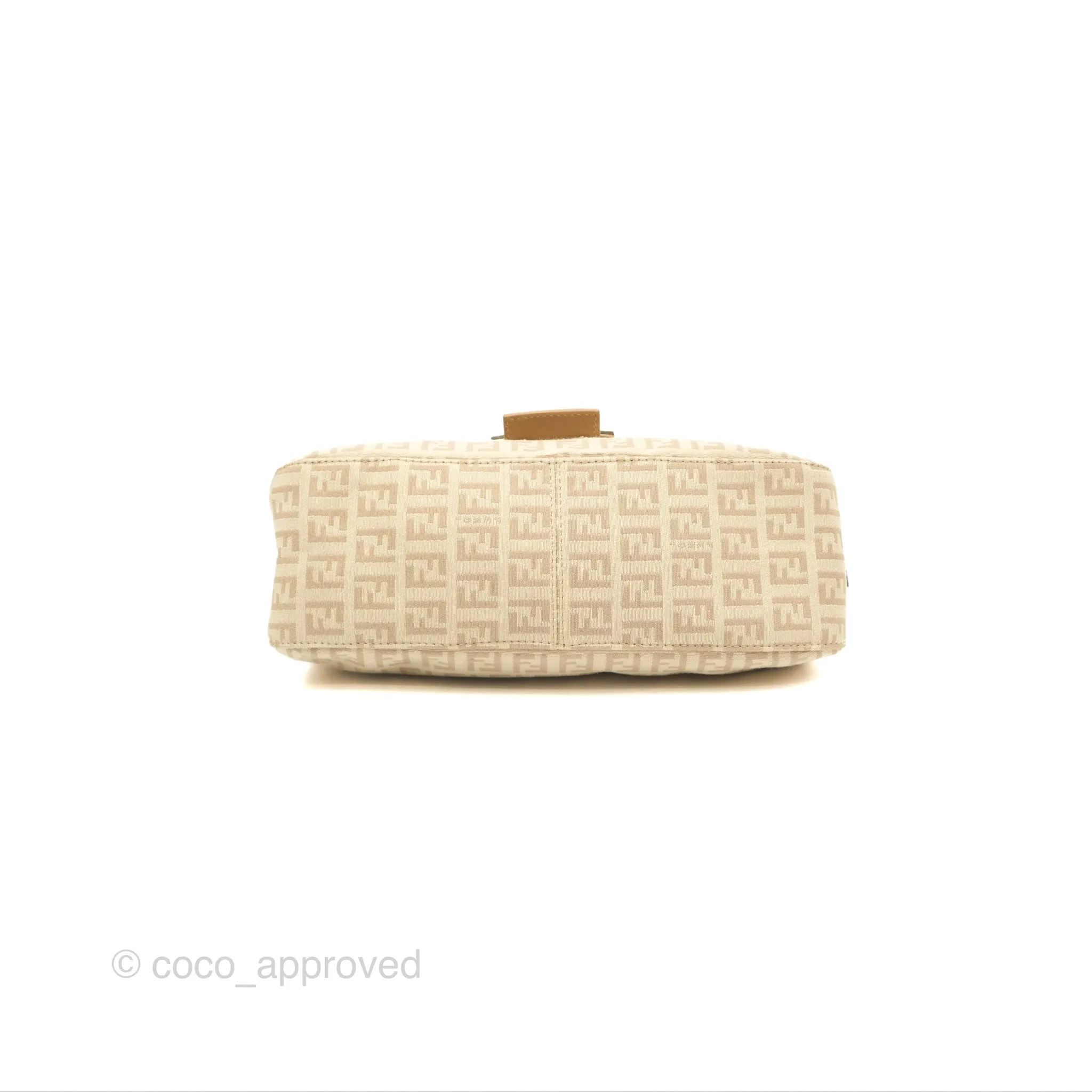 Fendi Vintage Baguette Shoulder Bag Beige Zucchino Canvas