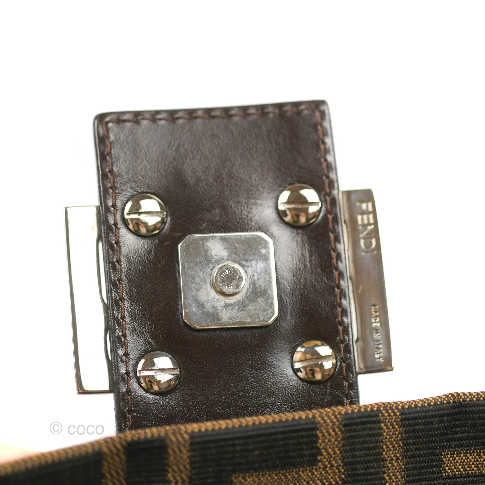 Fendi Vintage Baguette Shoulder Bag Zucca Canvas