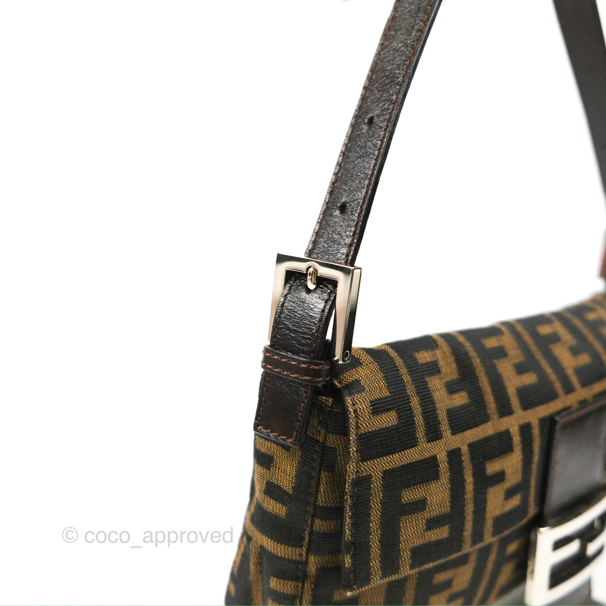 Fendi Vintage Baguette Shoulder Bag Zucca Canvas