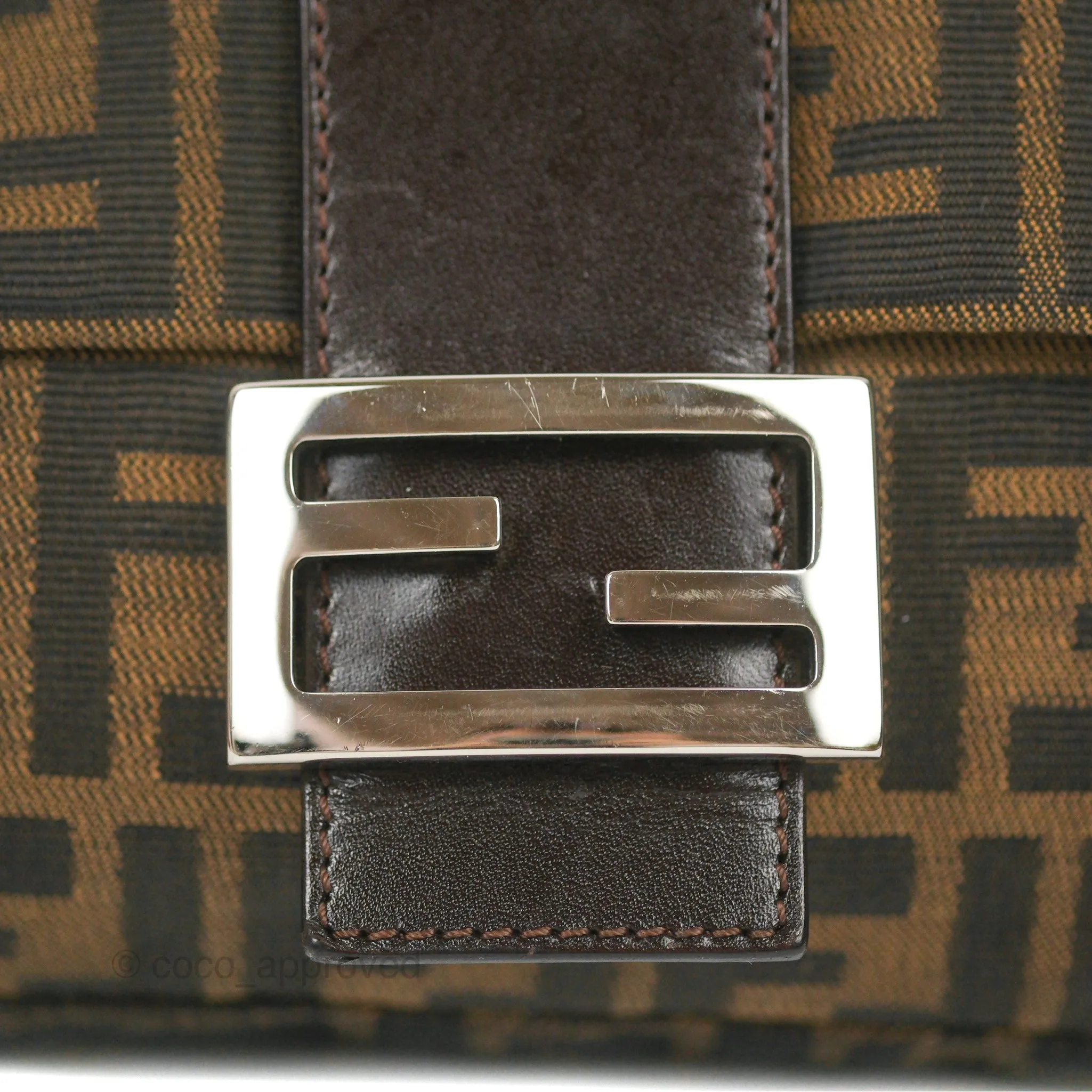 Fendi Vintage Baguette Shoulder Bag Zucca Canvas