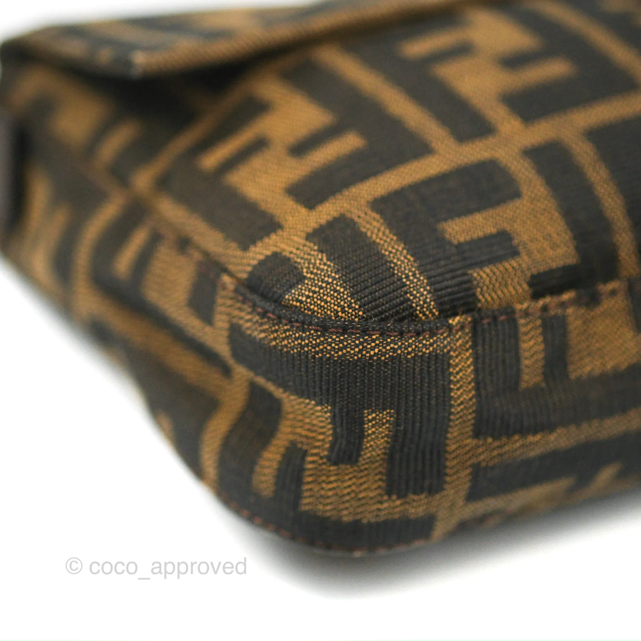 Fendi Vintage Baguette Shoulder Bag Zucca Canvas