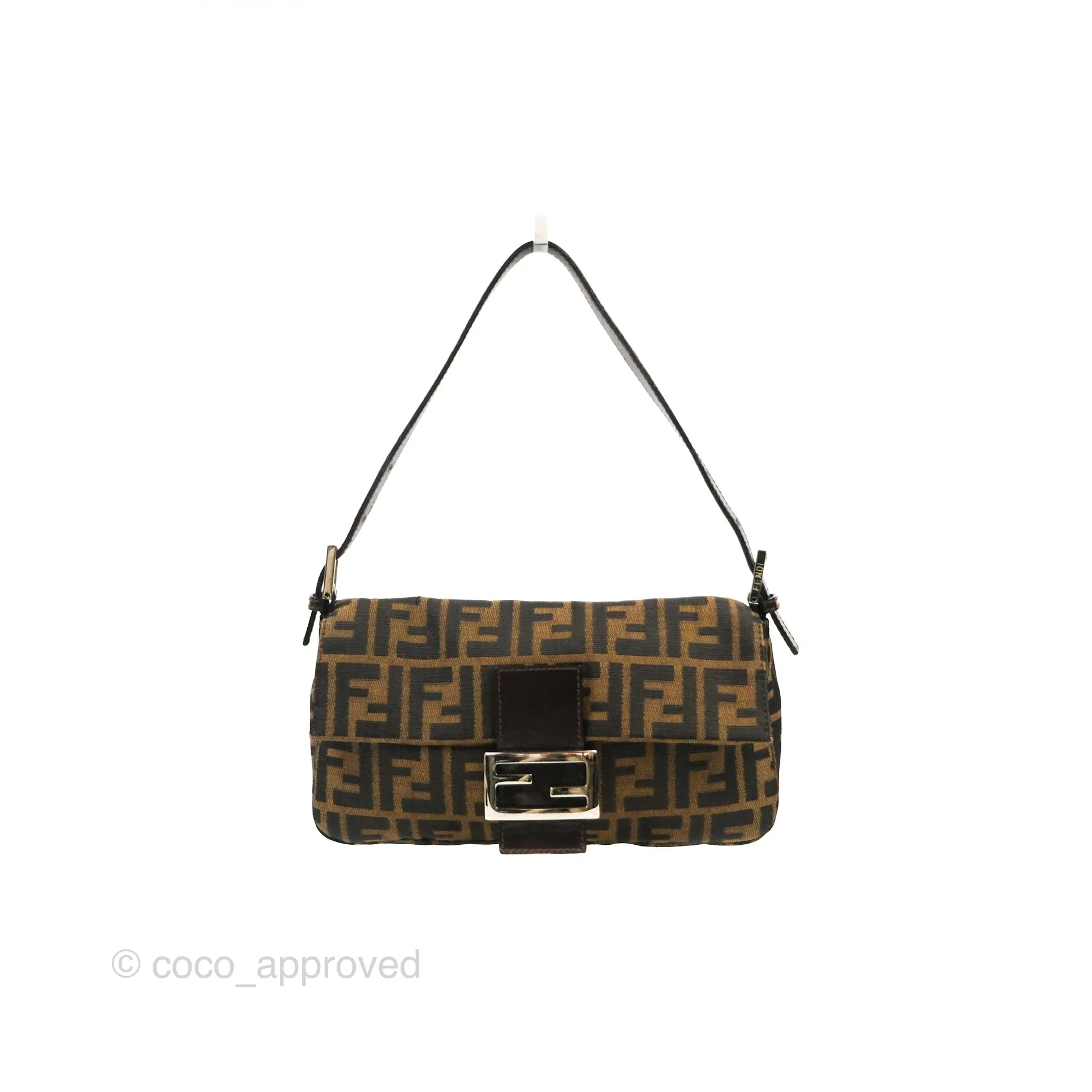 Fendi Vintage Baguette Shoulder Bag Zucca Canvas