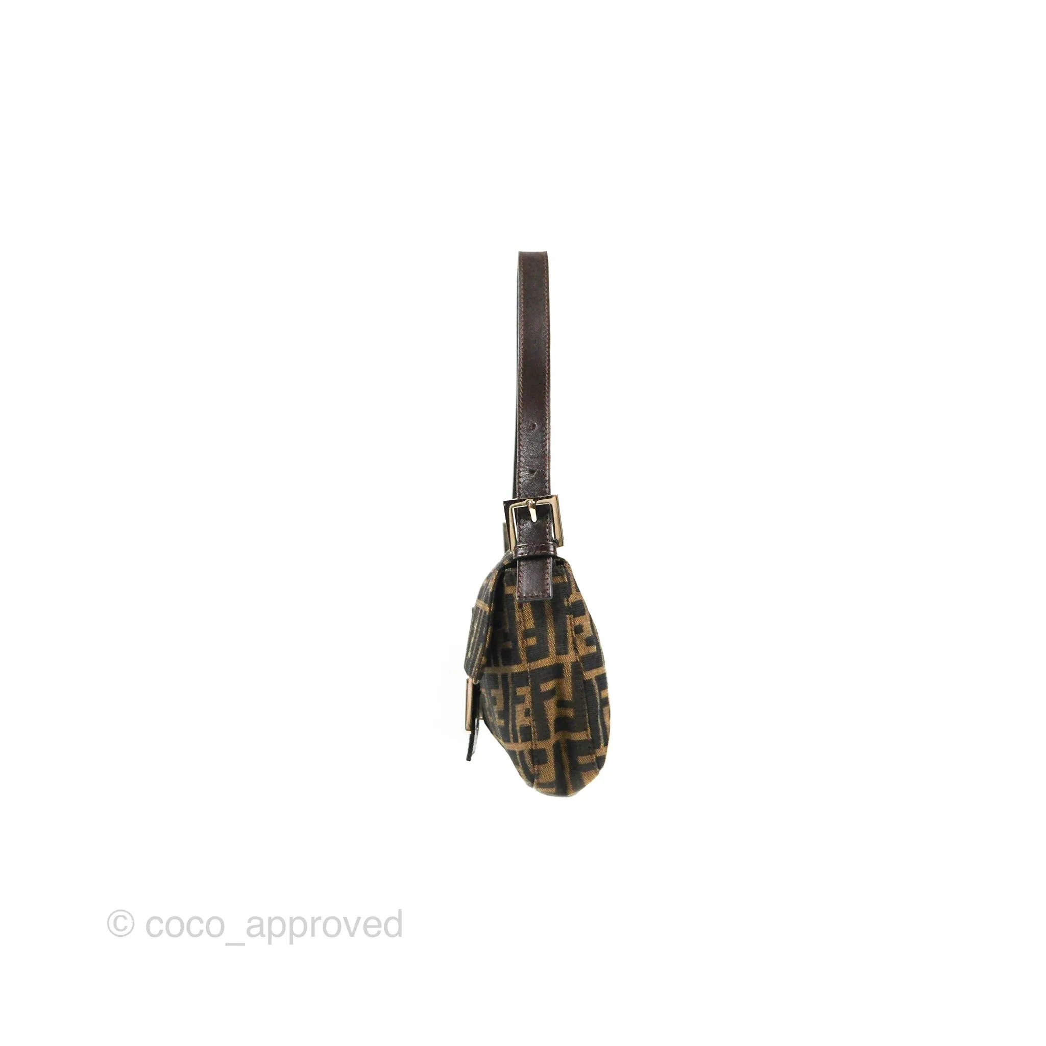 Fendi Vintage Baguette Shoulder Bag Zucca Canvas