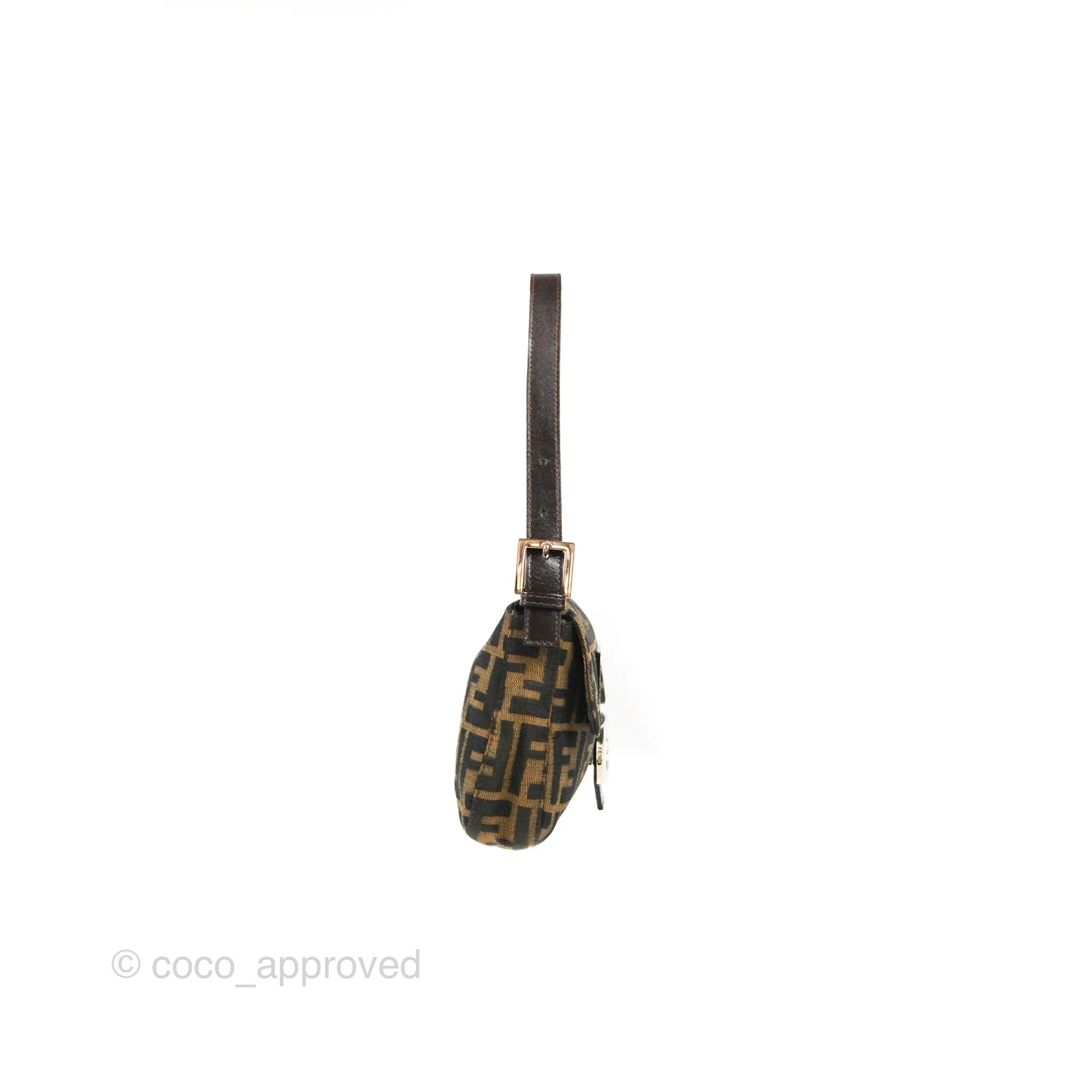 Fendi Vintage Baguette Shoulder Bag Zucca Canvas