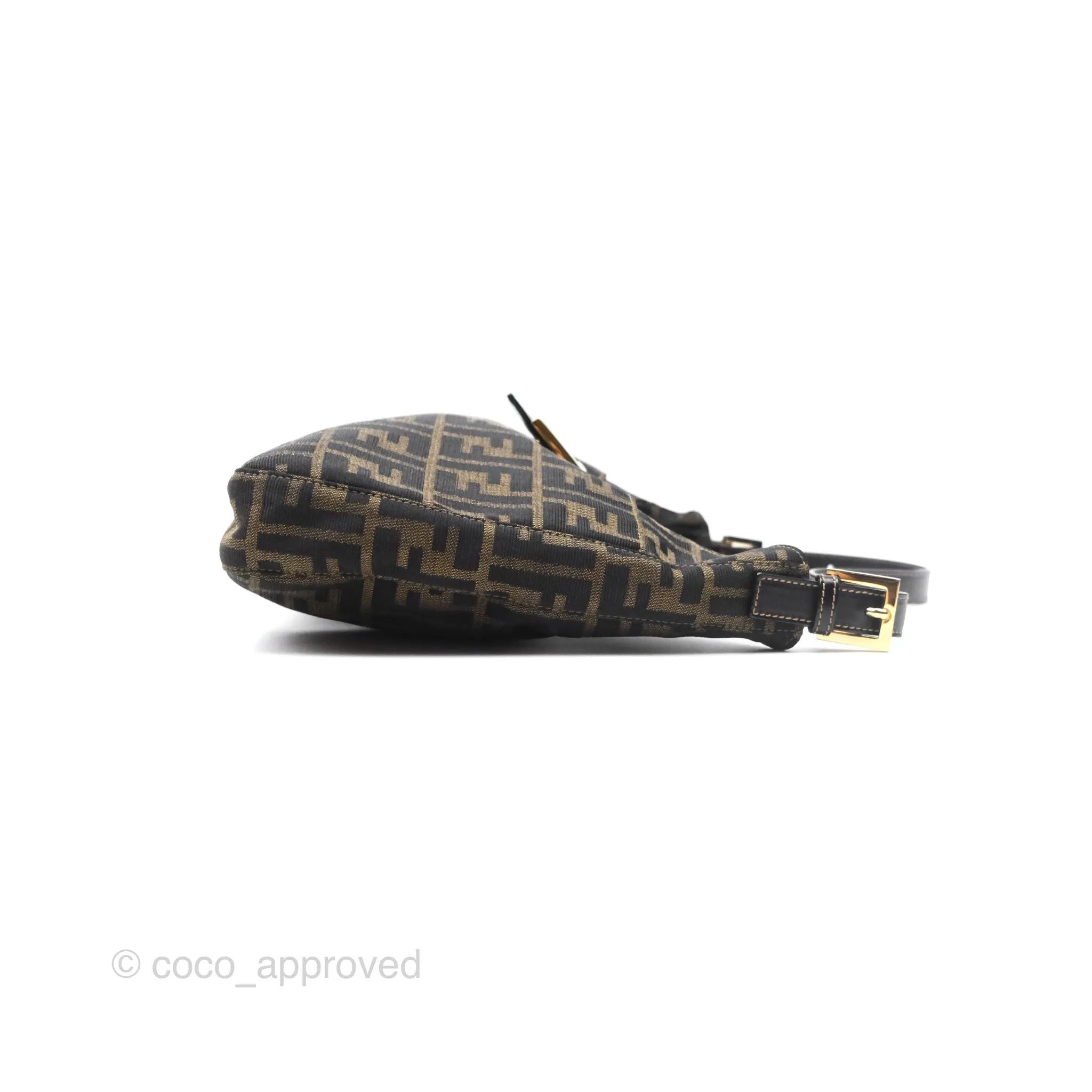 Fendi Vintage Zucca Hobo Shoulder Bag Brown