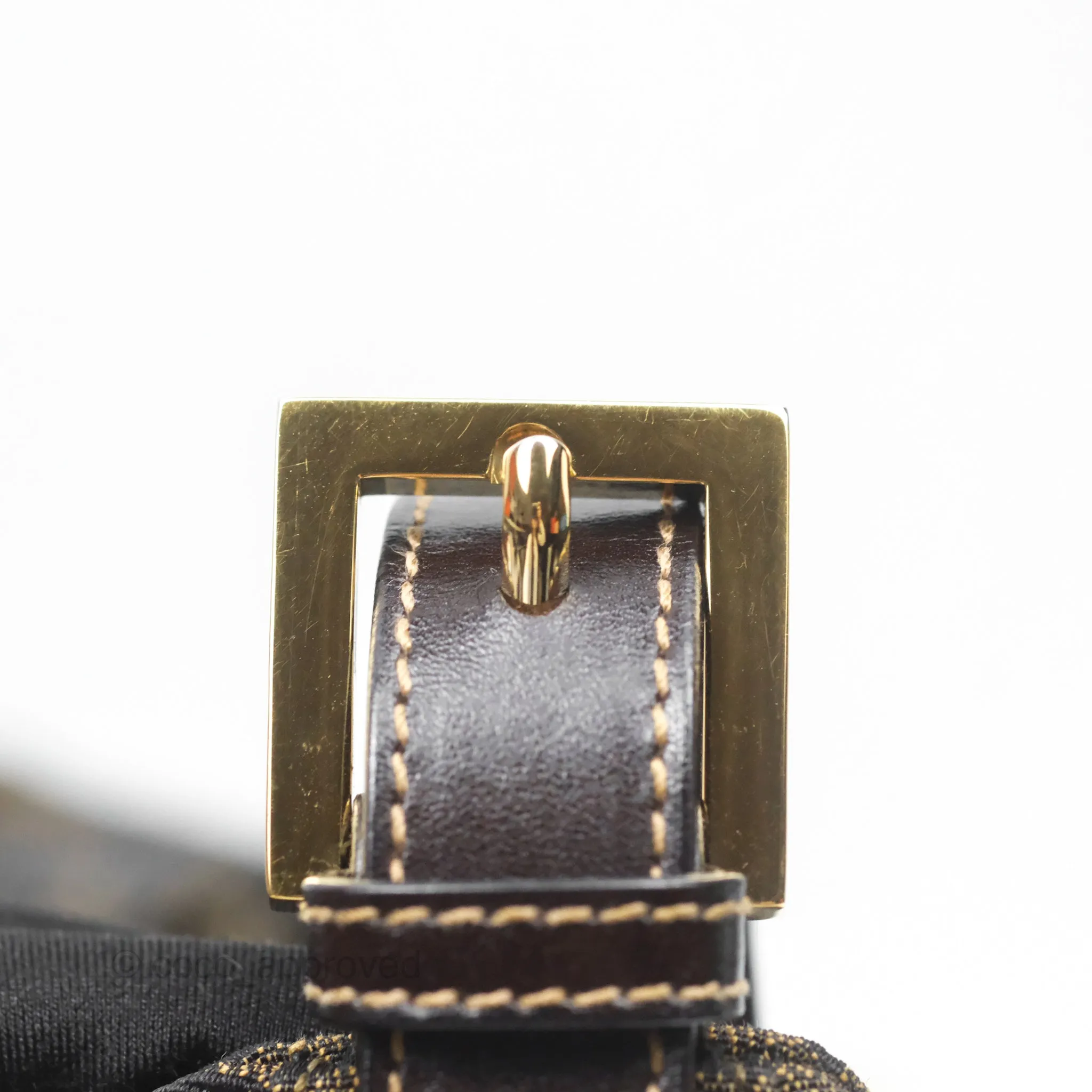 Fendi Vintage Zucca Hobo Shoulder Bag Brown