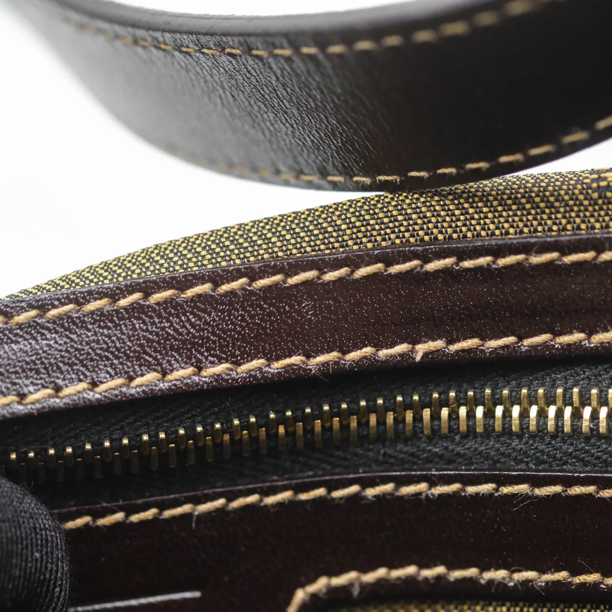 Fendi Vintage Zucca Hobo Shoulder Bag Brown