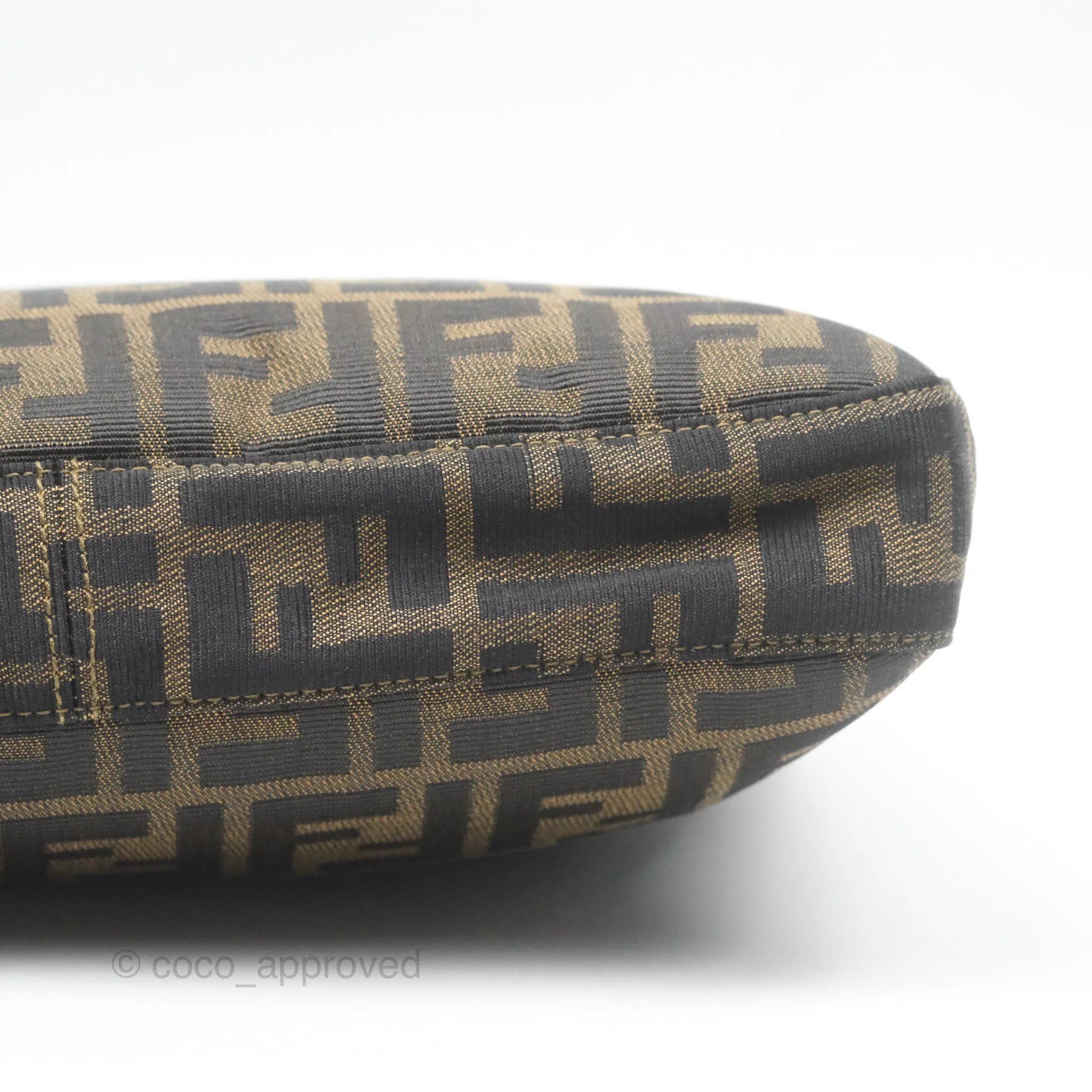 Fendi Vintage Zucca Hobo Shoulder Bag Brown