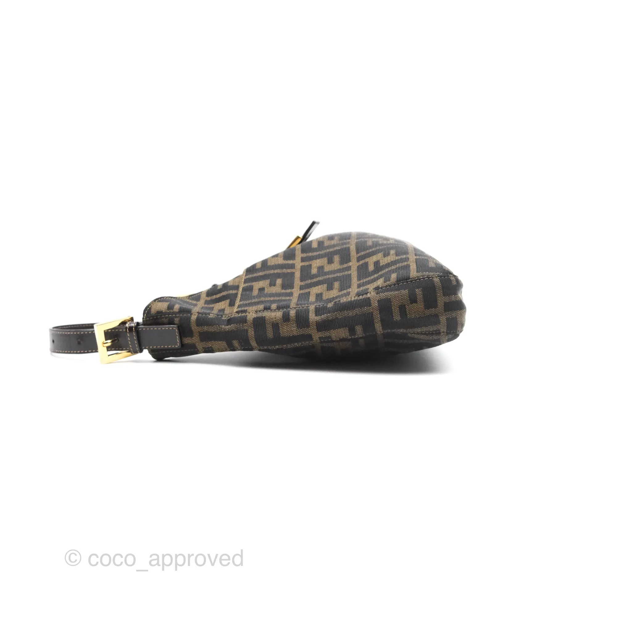 Fendi Vintage Zucca Hobo Shoulder Bag Brown