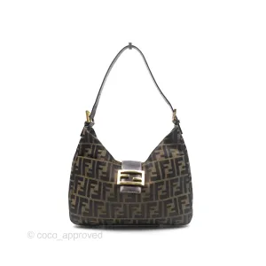 Fendi Vintage Zucca Hobo Shoulder Bag Brown