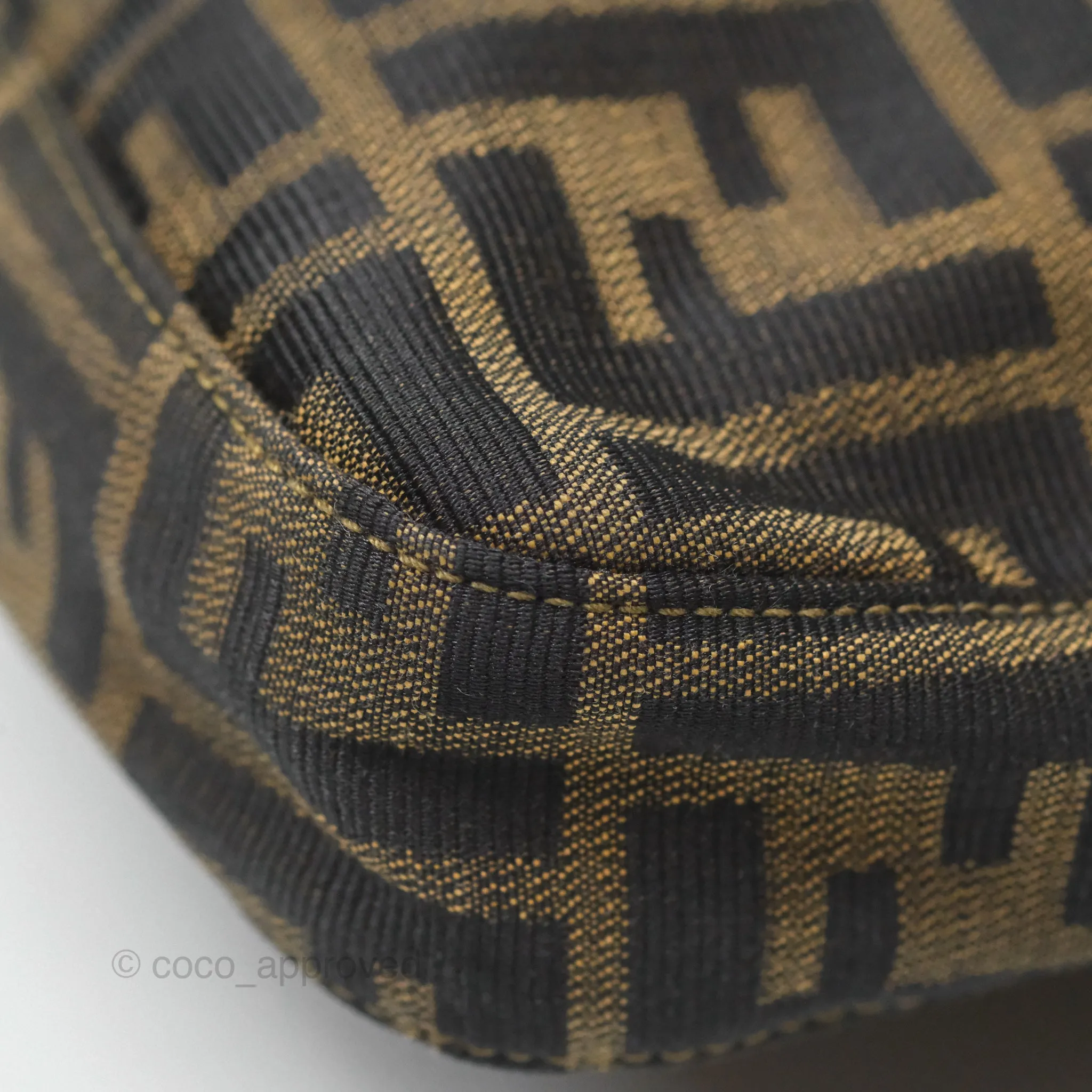 Fendi Vintage Zucca Hobo Shoulder Bag Brown