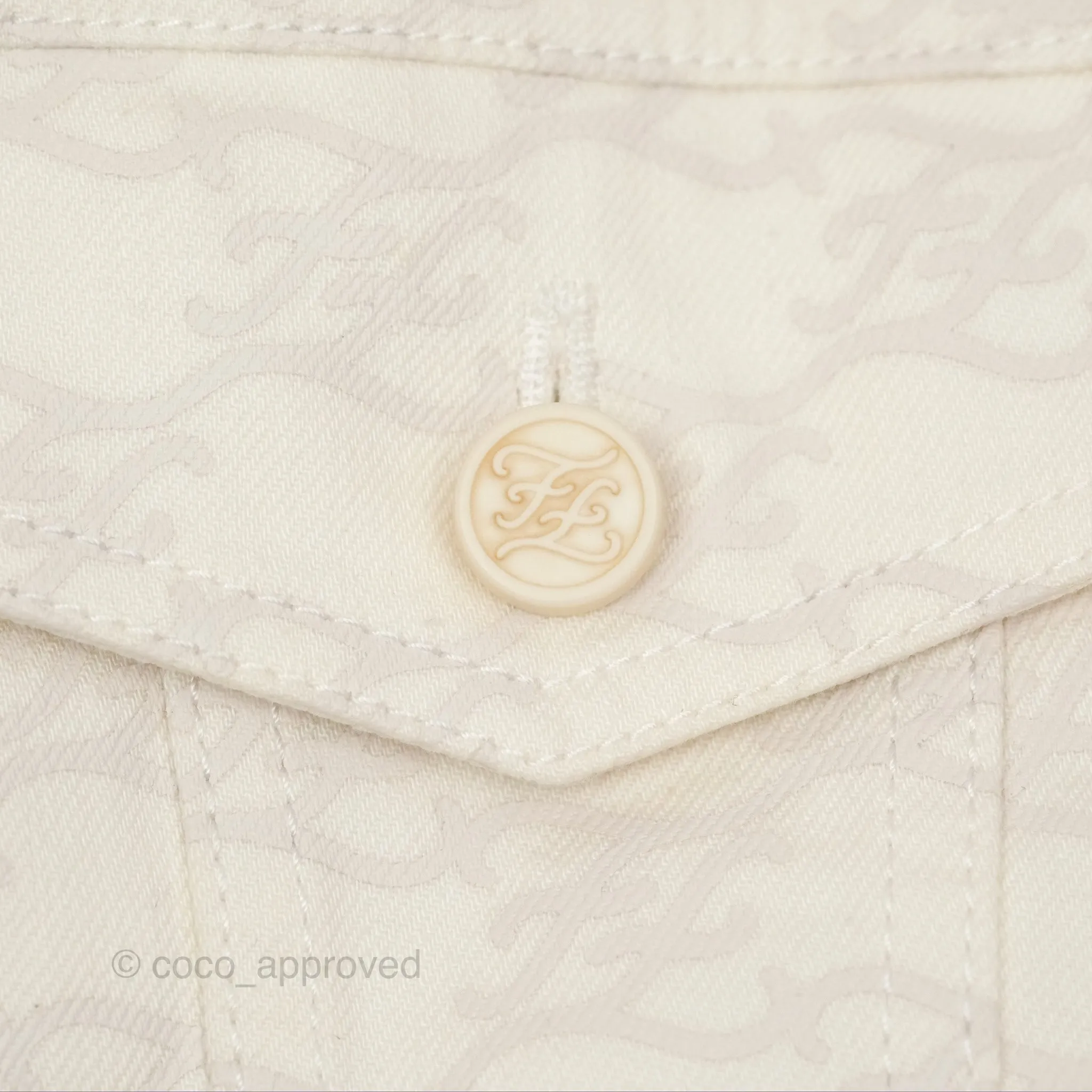 Fendi White Denim Jacket Size 36