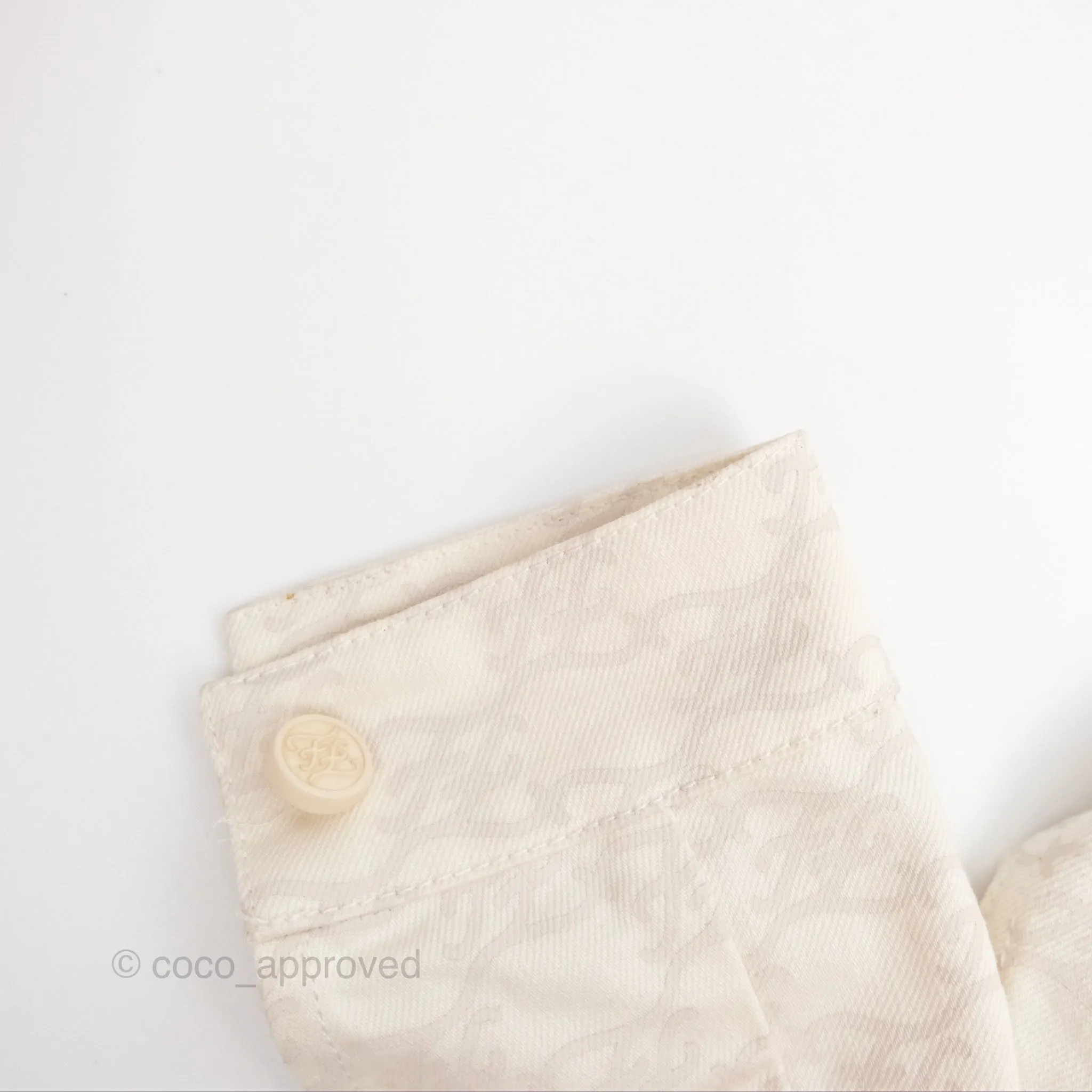 Fendi White Denim Jacket Size 36