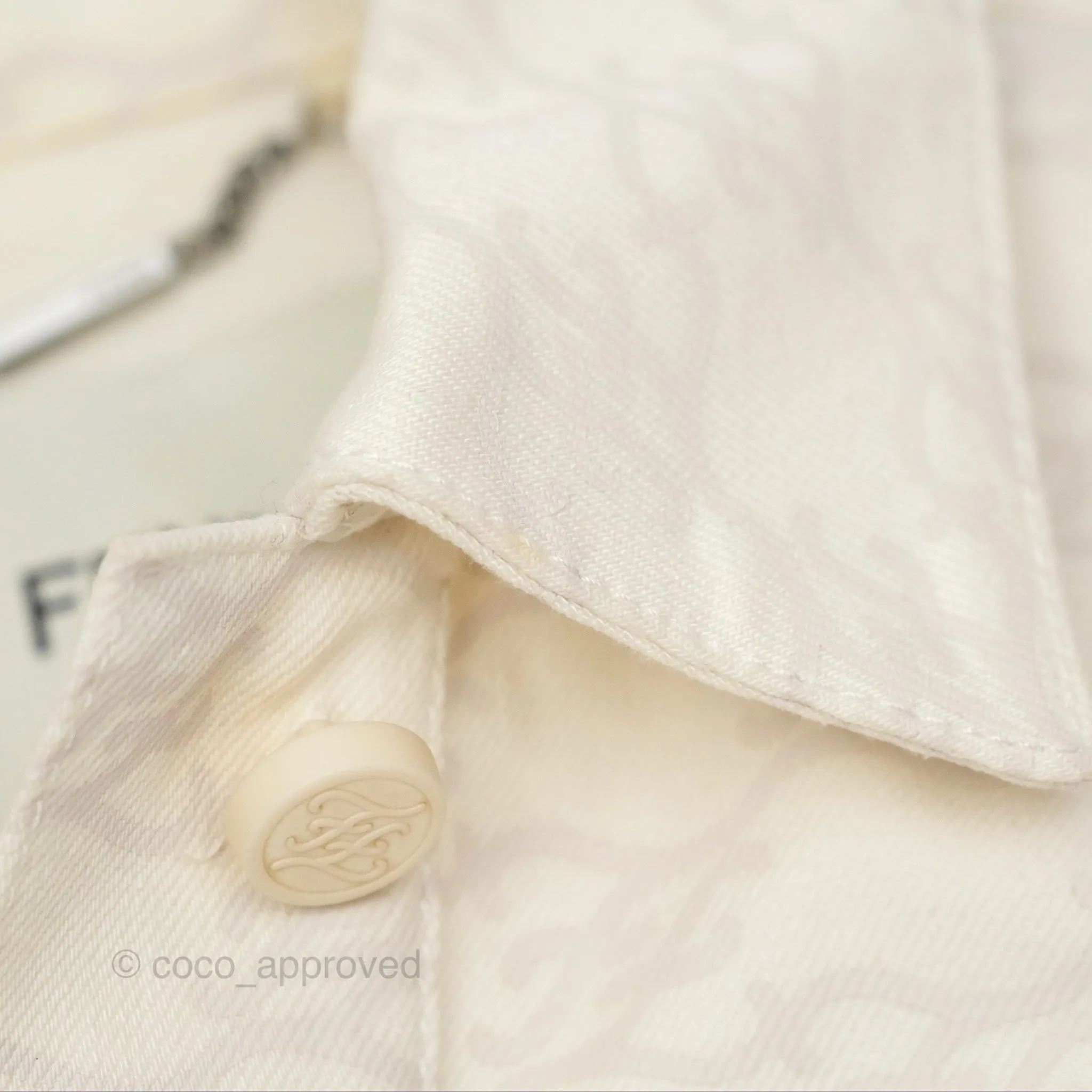 Fendi White Denim Jacket Size 36