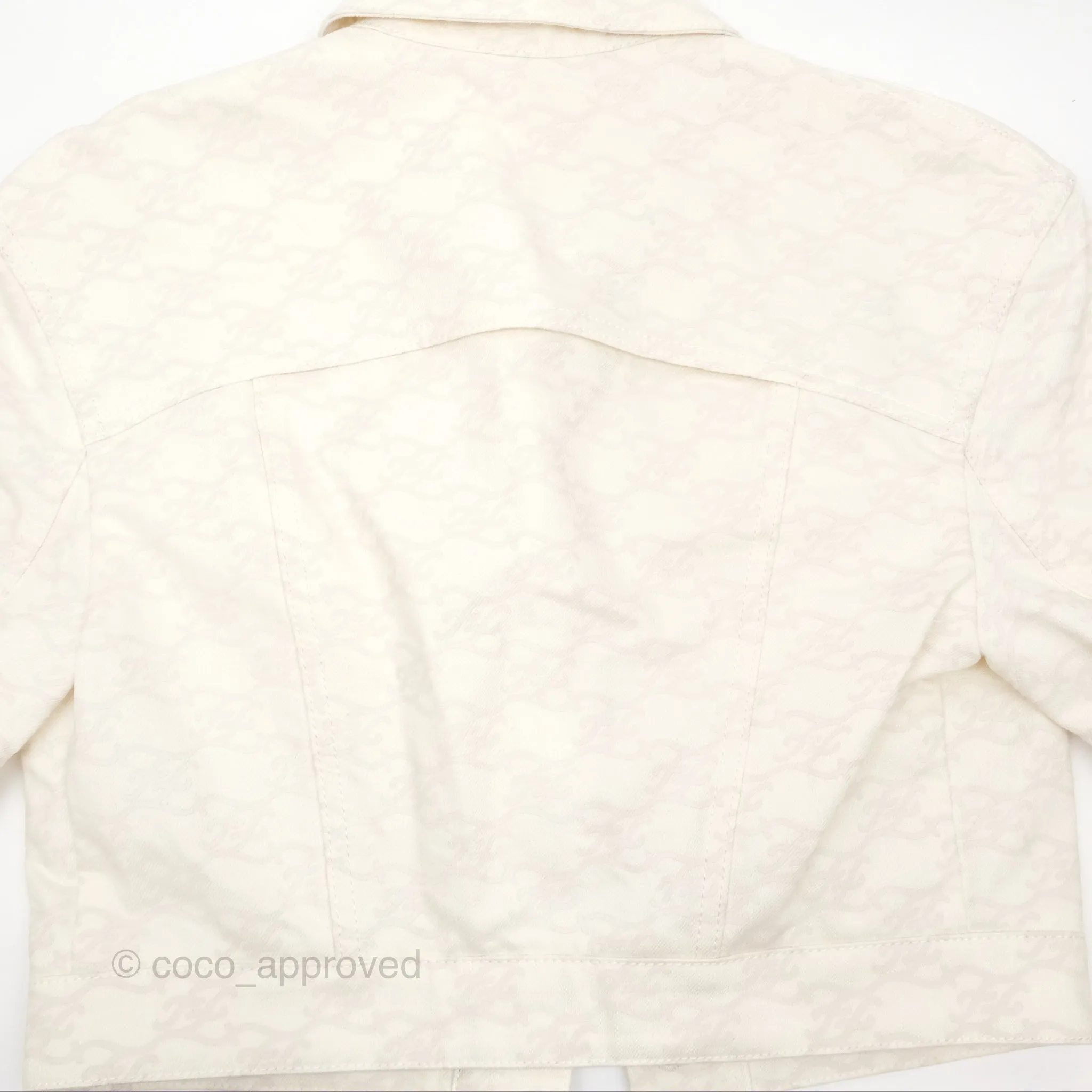 Fendi White Denim Jacket Size 36