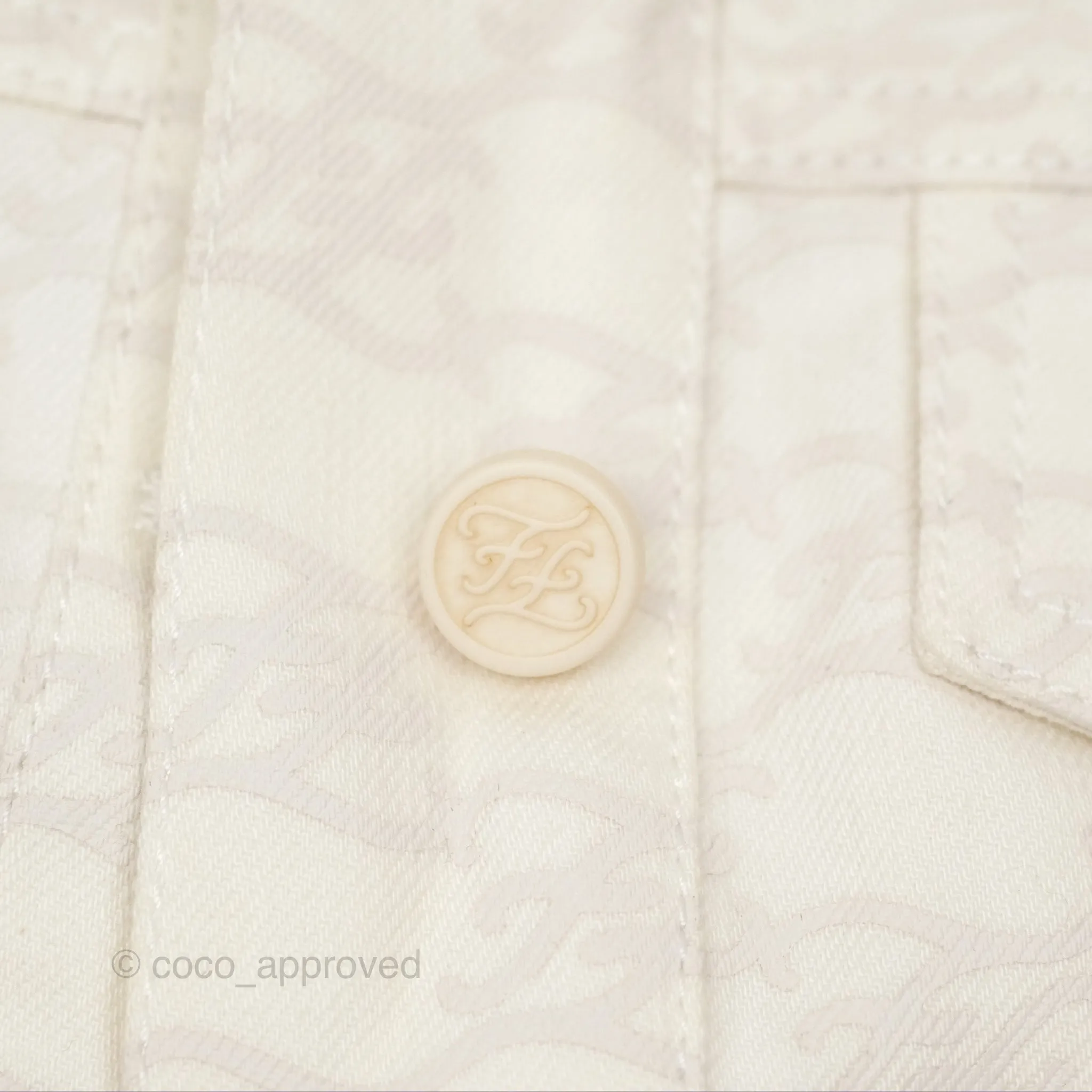 Fendi White Denim Jacket Size 36