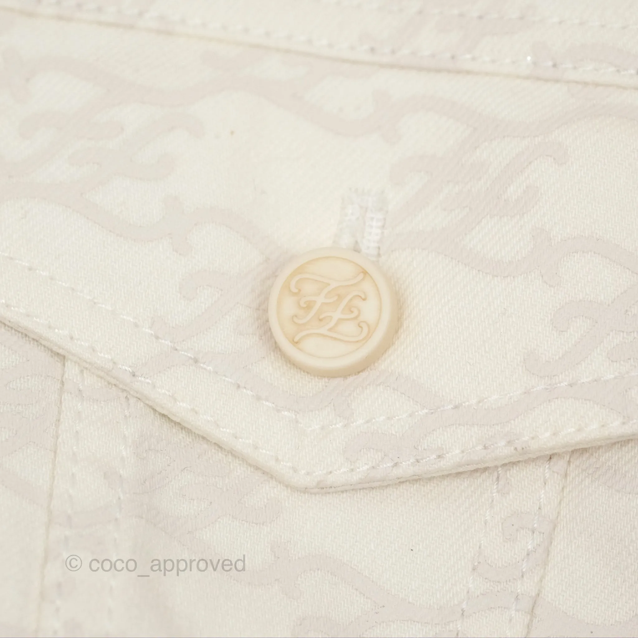 Fendi White Denim Jacket Size 36