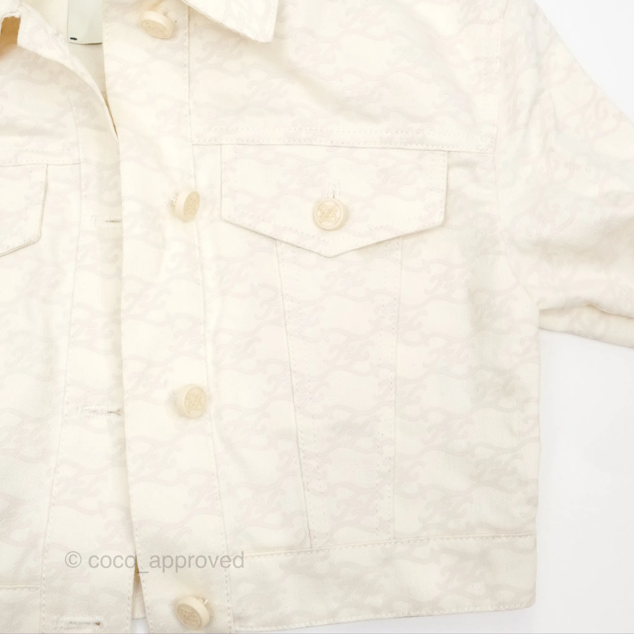 Fendi White Denim Jacket Size 36