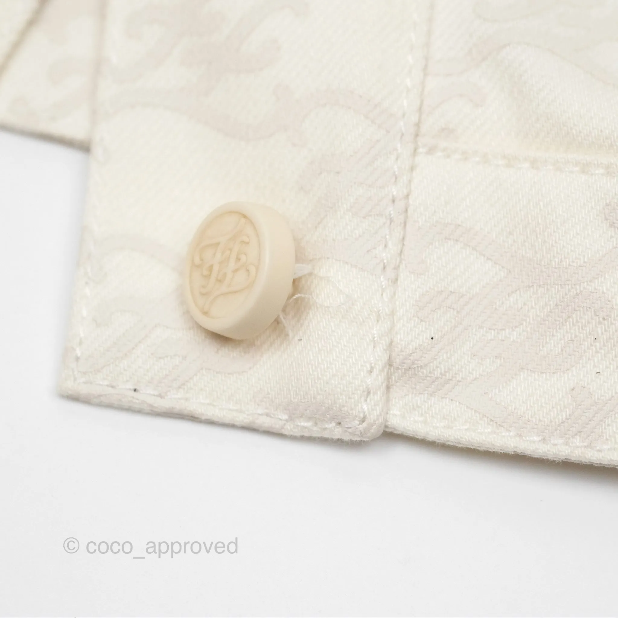 Fendi White Denim Jacket Size 36