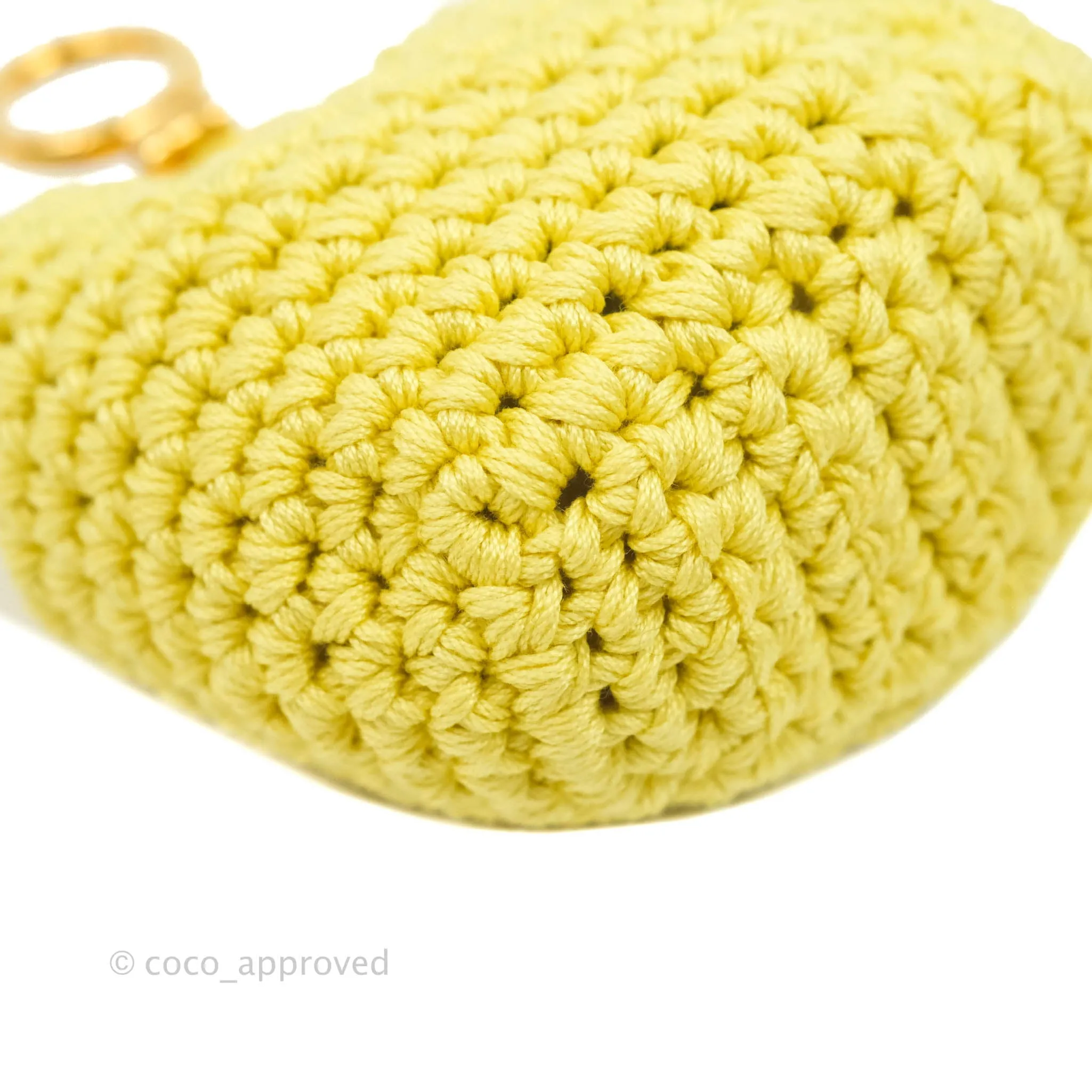 Fendi Yellow Woven Fabric Framed Coin Purse
