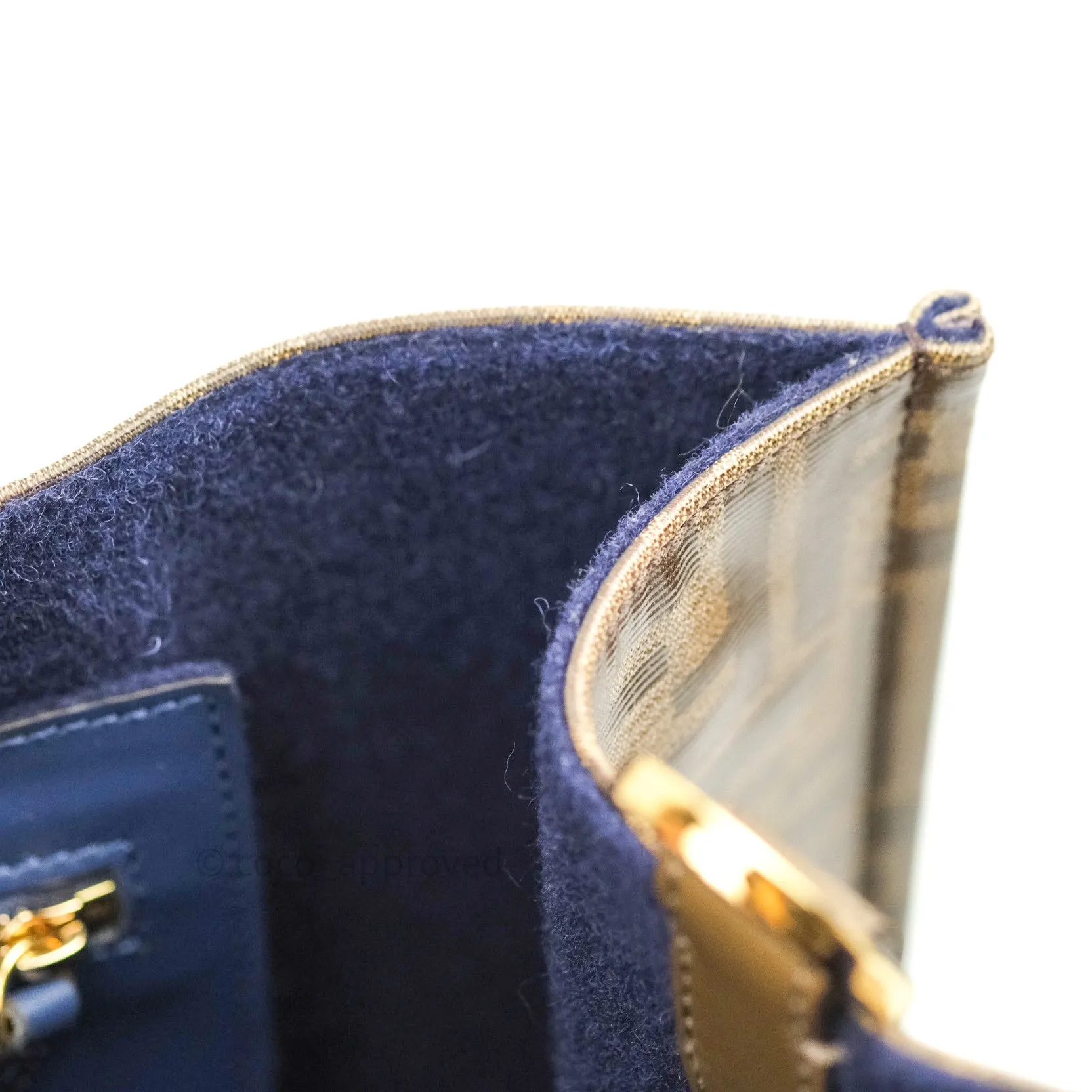 Fendi Zucca Coated Canvas Mania Shopping Tote Tobacco Blue