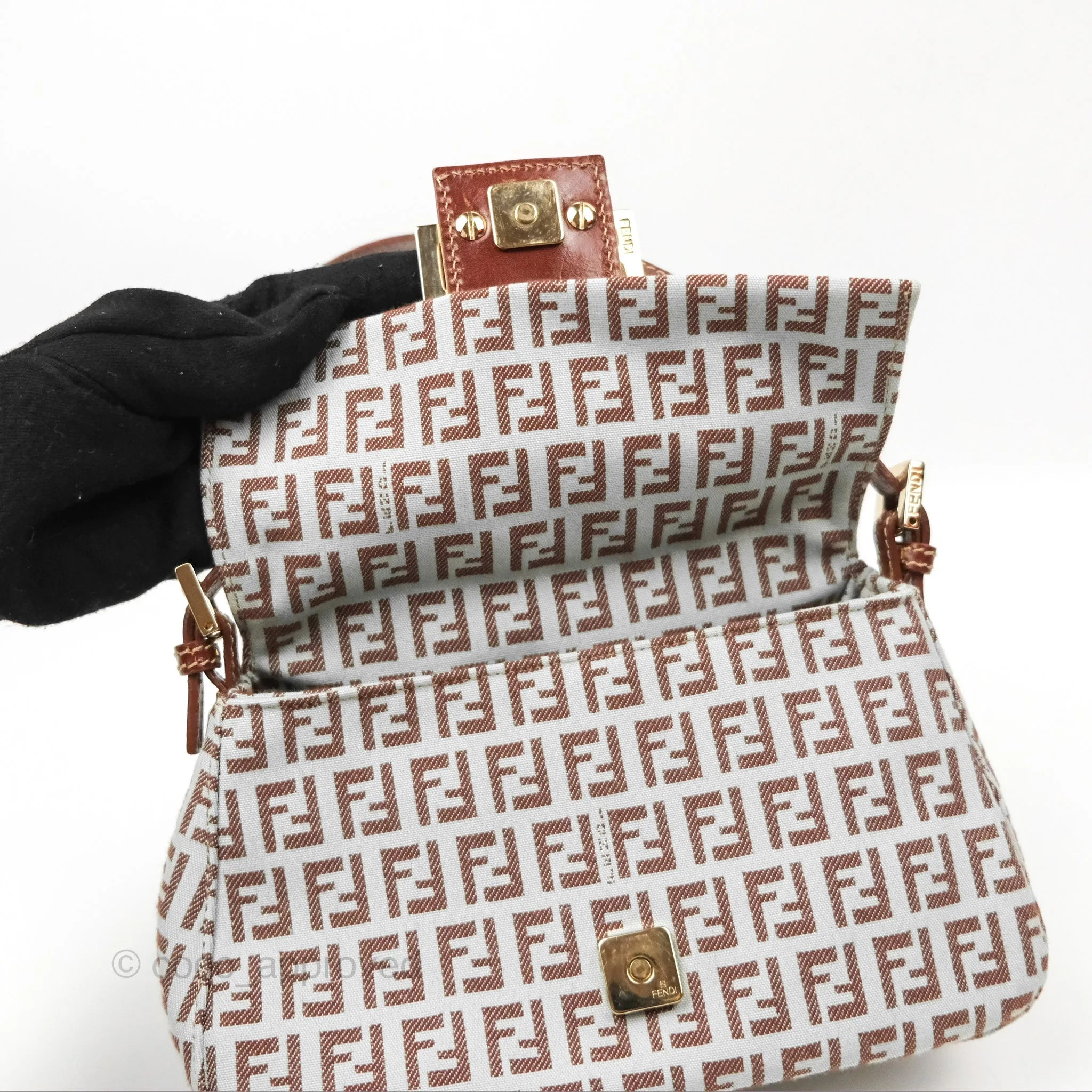 Fendi Zucchino Mamma Baguette Bag