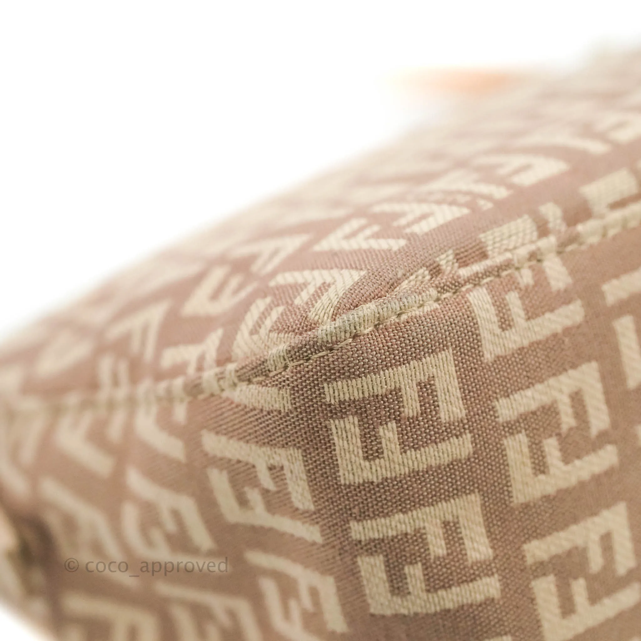 Fendi Zucchino Mini Mama Baguette Beige Pink Gold Hardware