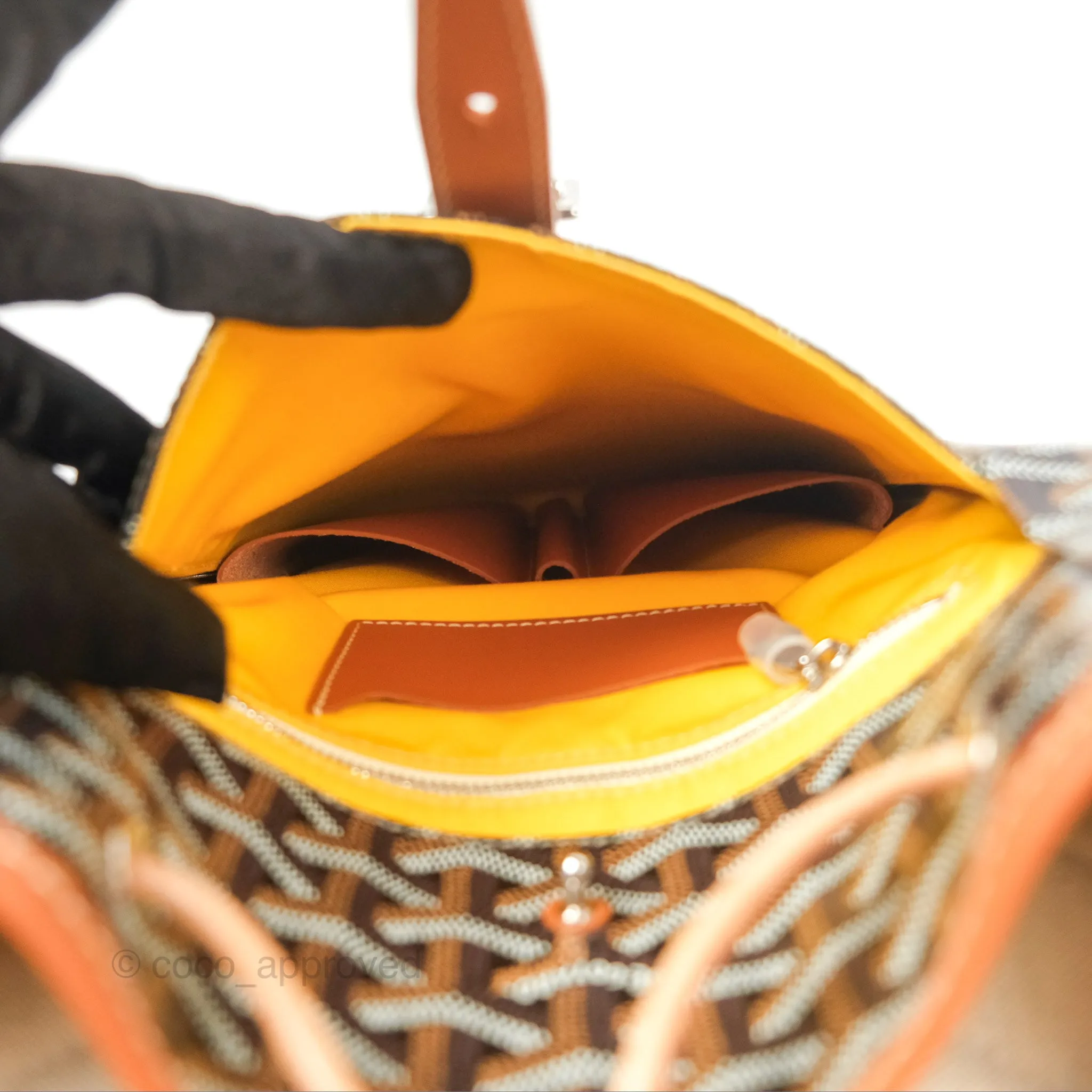 Goyard Alpin MM Backpack Black/ Tan
