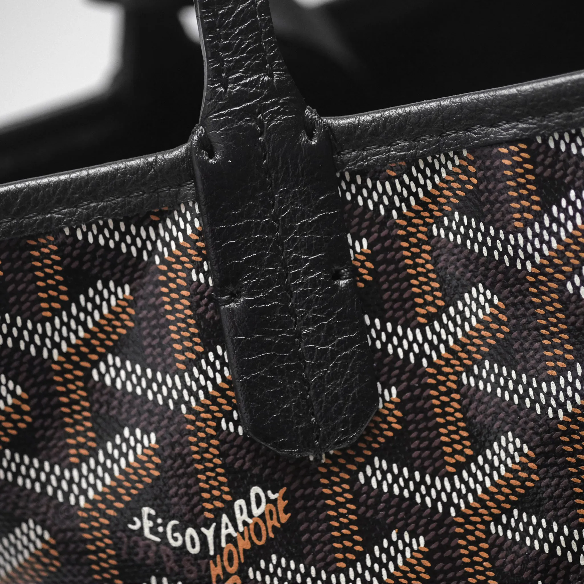 Goyard Anjou Mini Bag Goyardine Canvas Black
