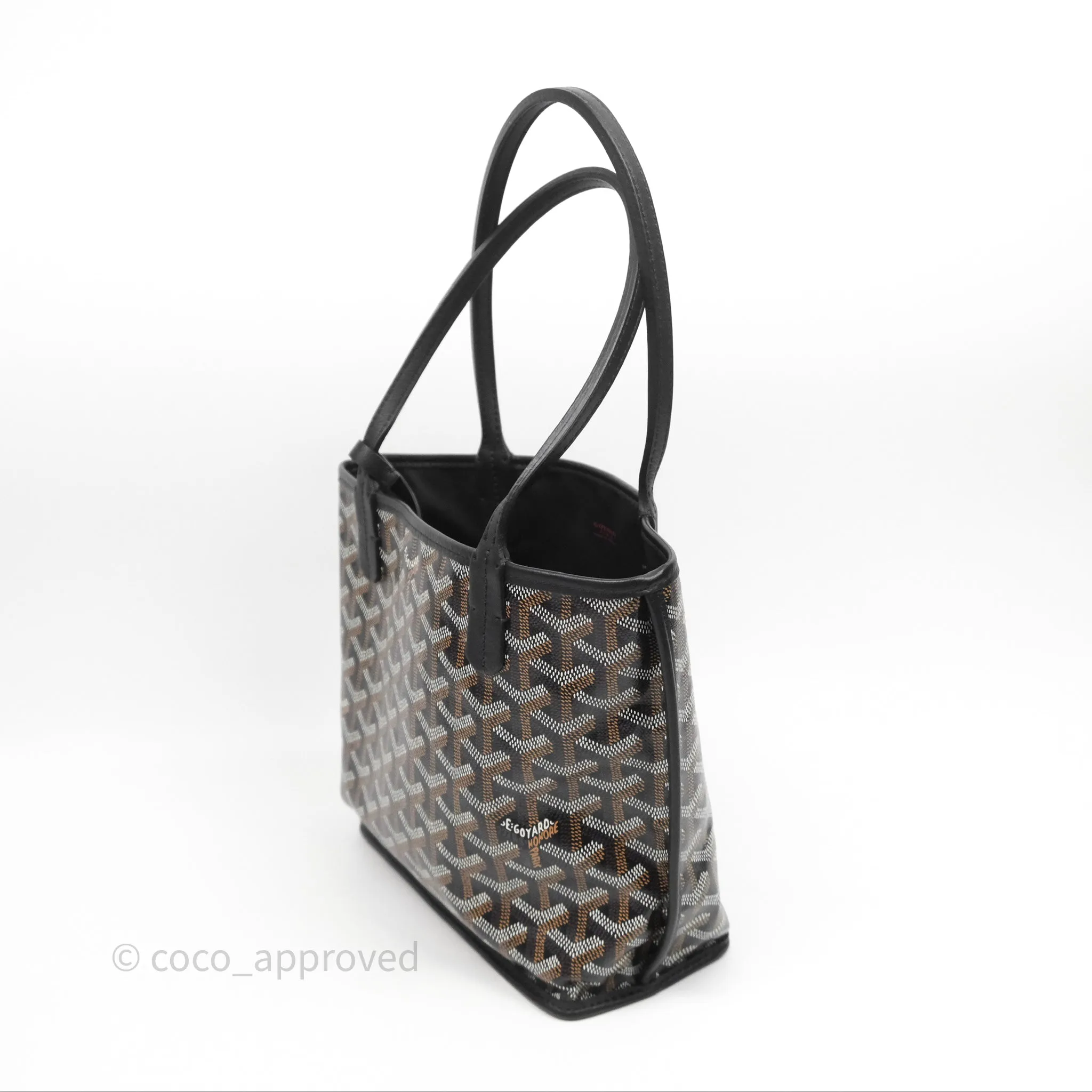 Goyard Anjou Mini Bag Goyardine Canvas Black