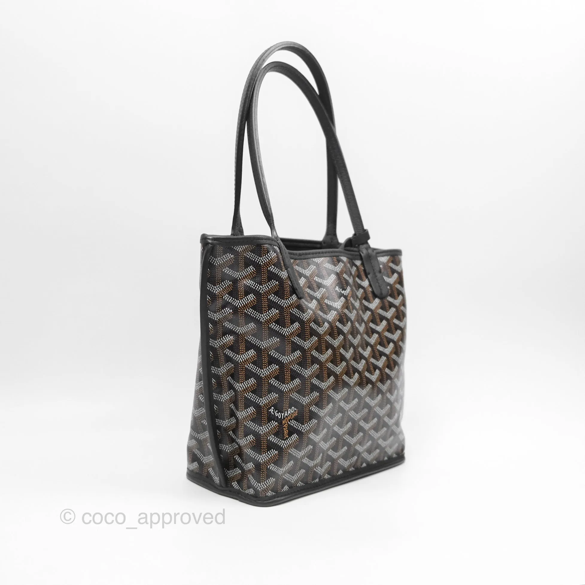 Goyard Anjou Mini Bag Goyardine Canvas Black