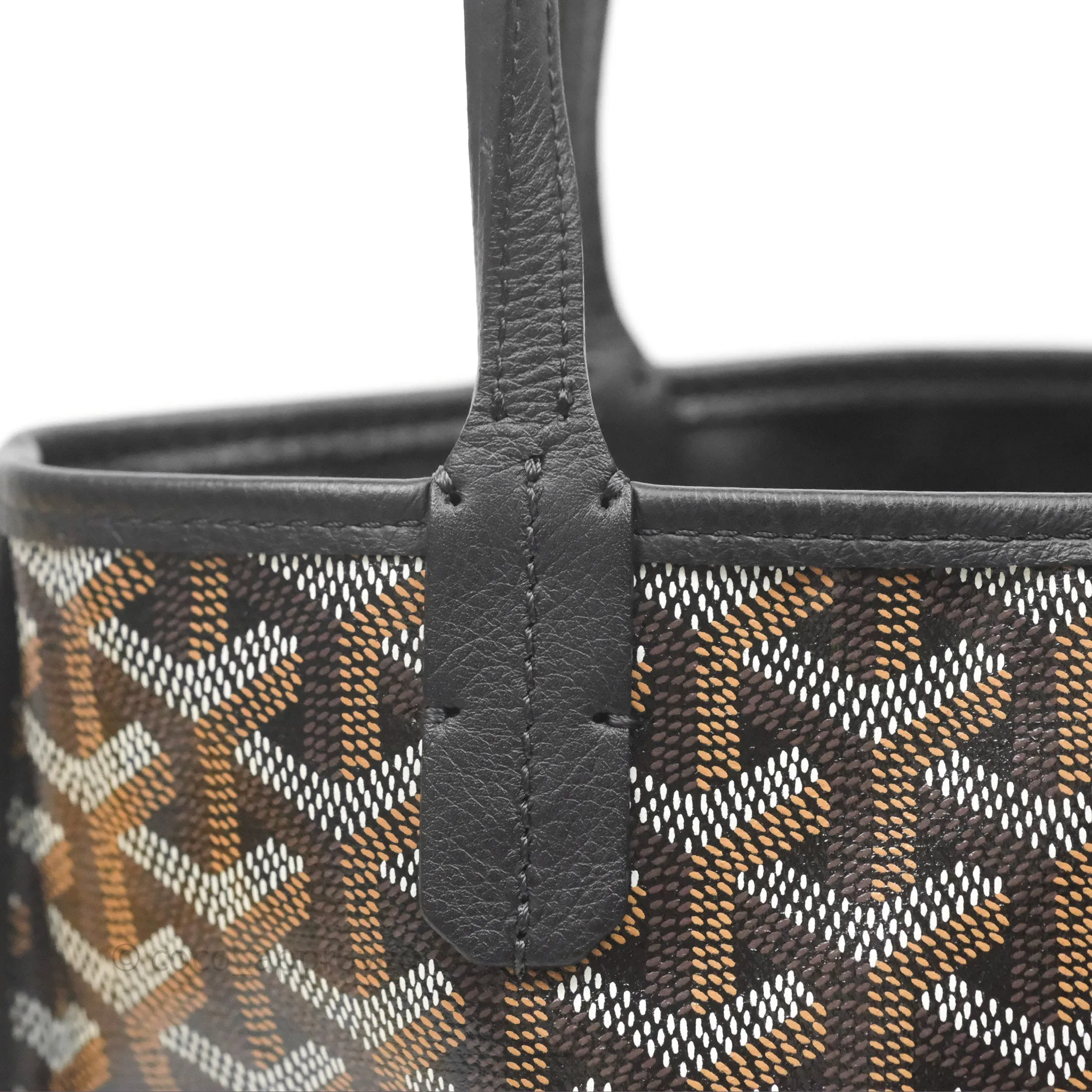 Goyard Anjou Mini Bag Goyardine Canvas Black