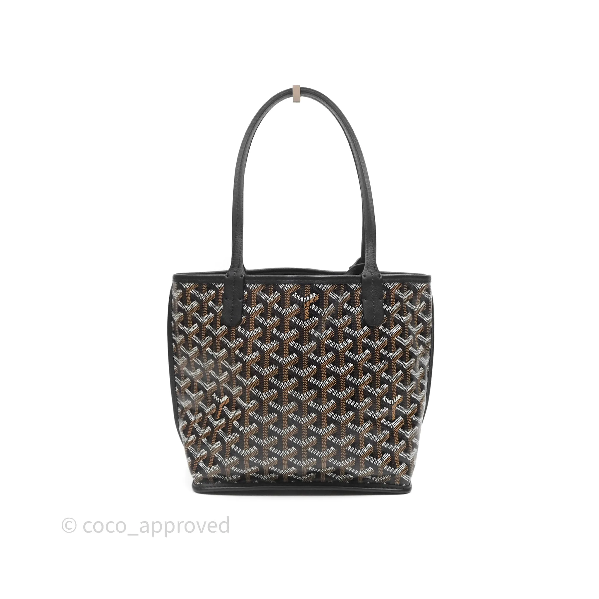Goyard Anjou Mini Bag Goyardine Canvas Black