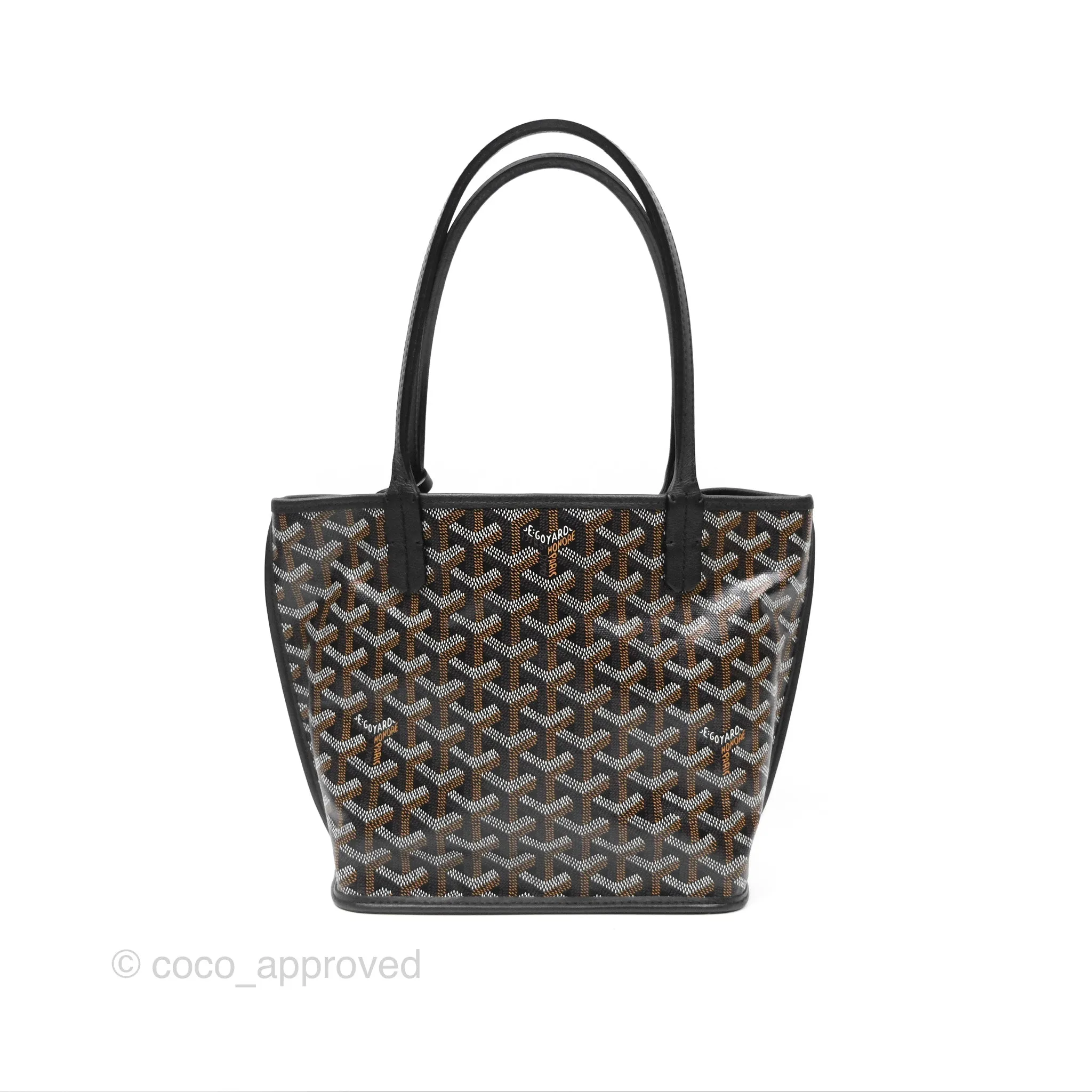 Goyard Anjou Mini Bag Goyardine Canvas Black