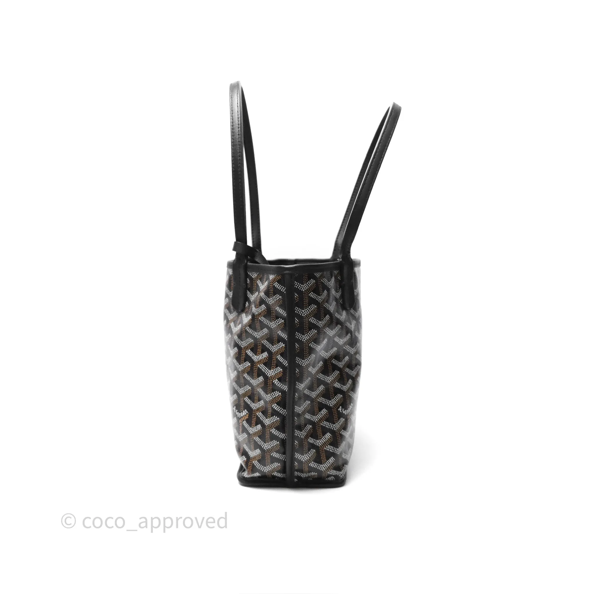 Goyard Anjou Mini Bag Goyardine Canvas Black