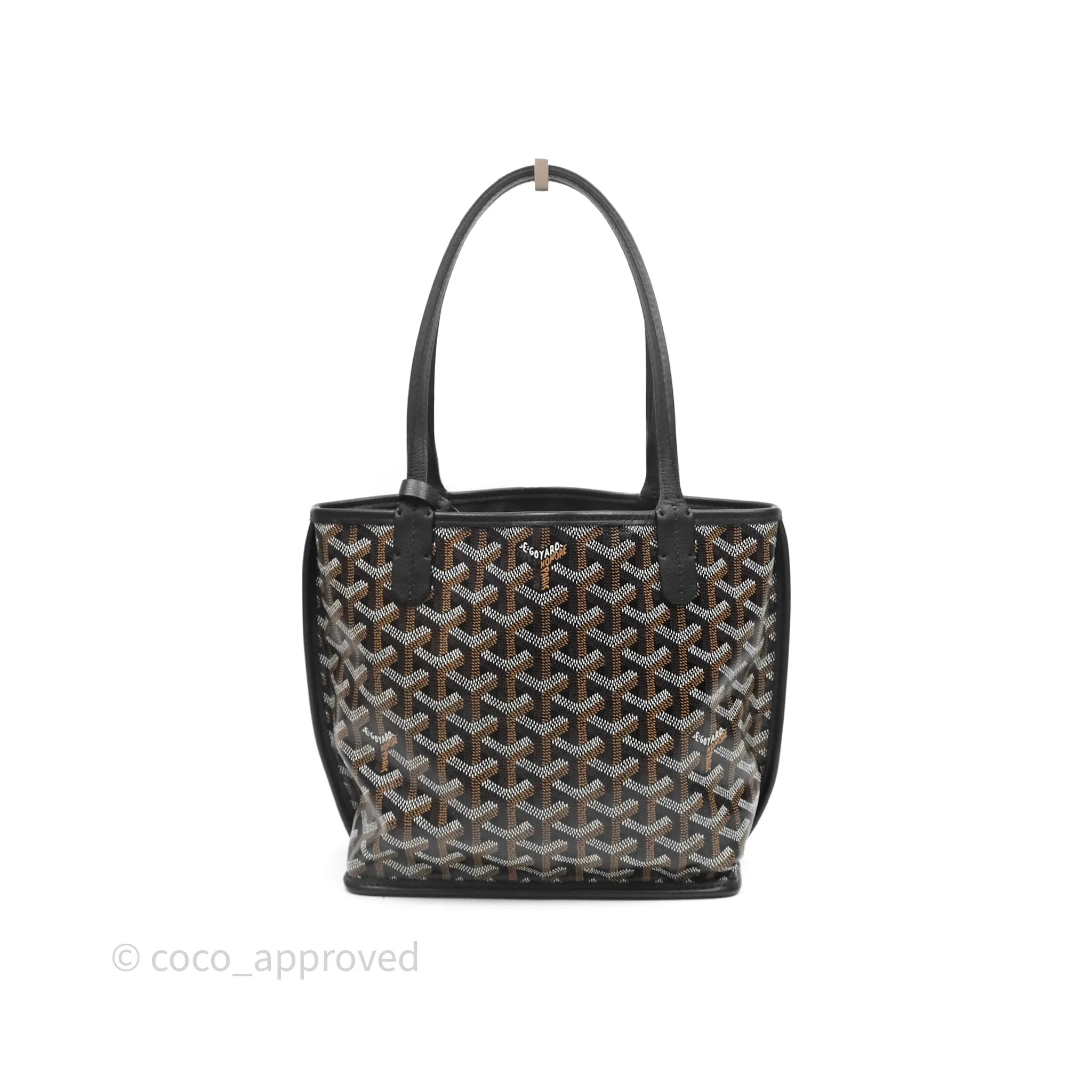 Goyard Anjou Mini Bag Goyardine Canvas Black