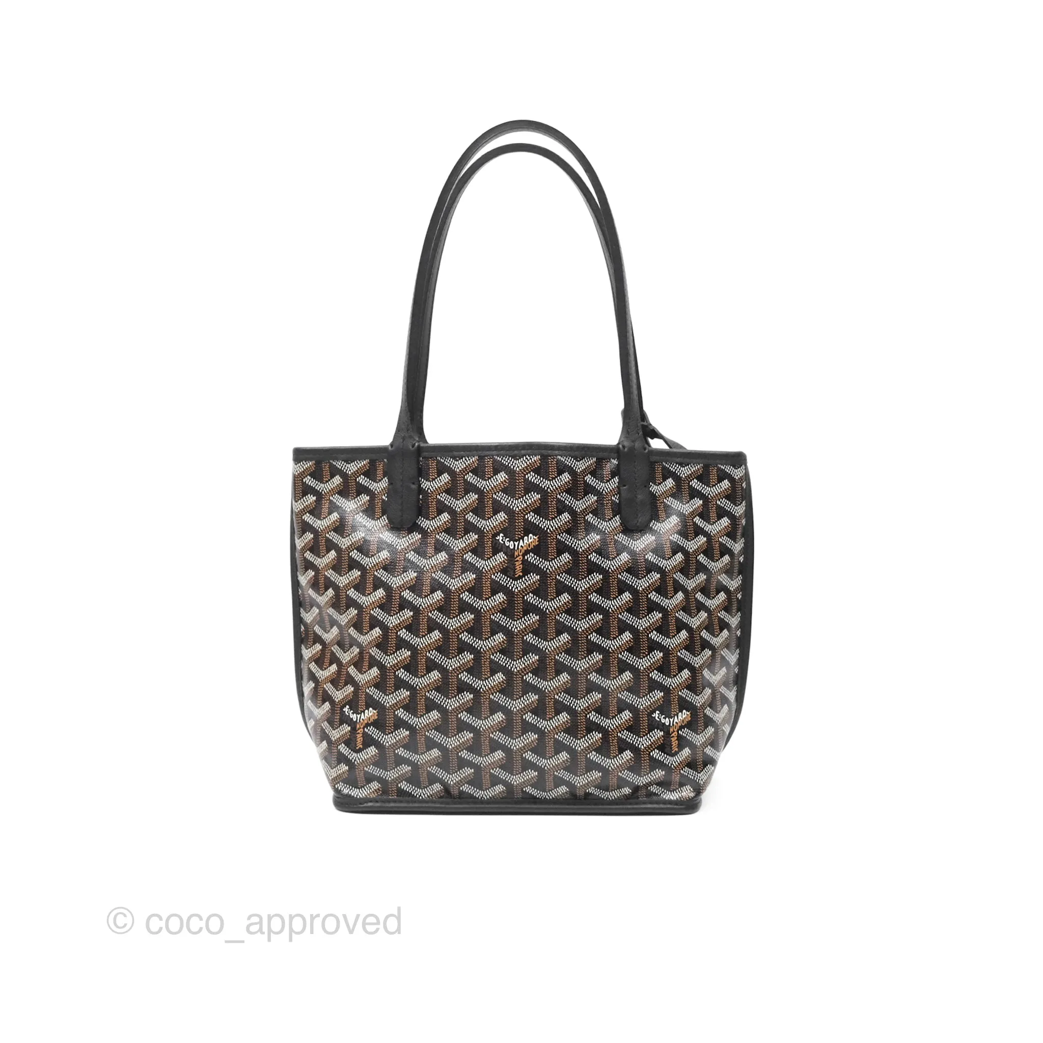 Goyard Anjou Mini Bag Goyardine Canvas Black
