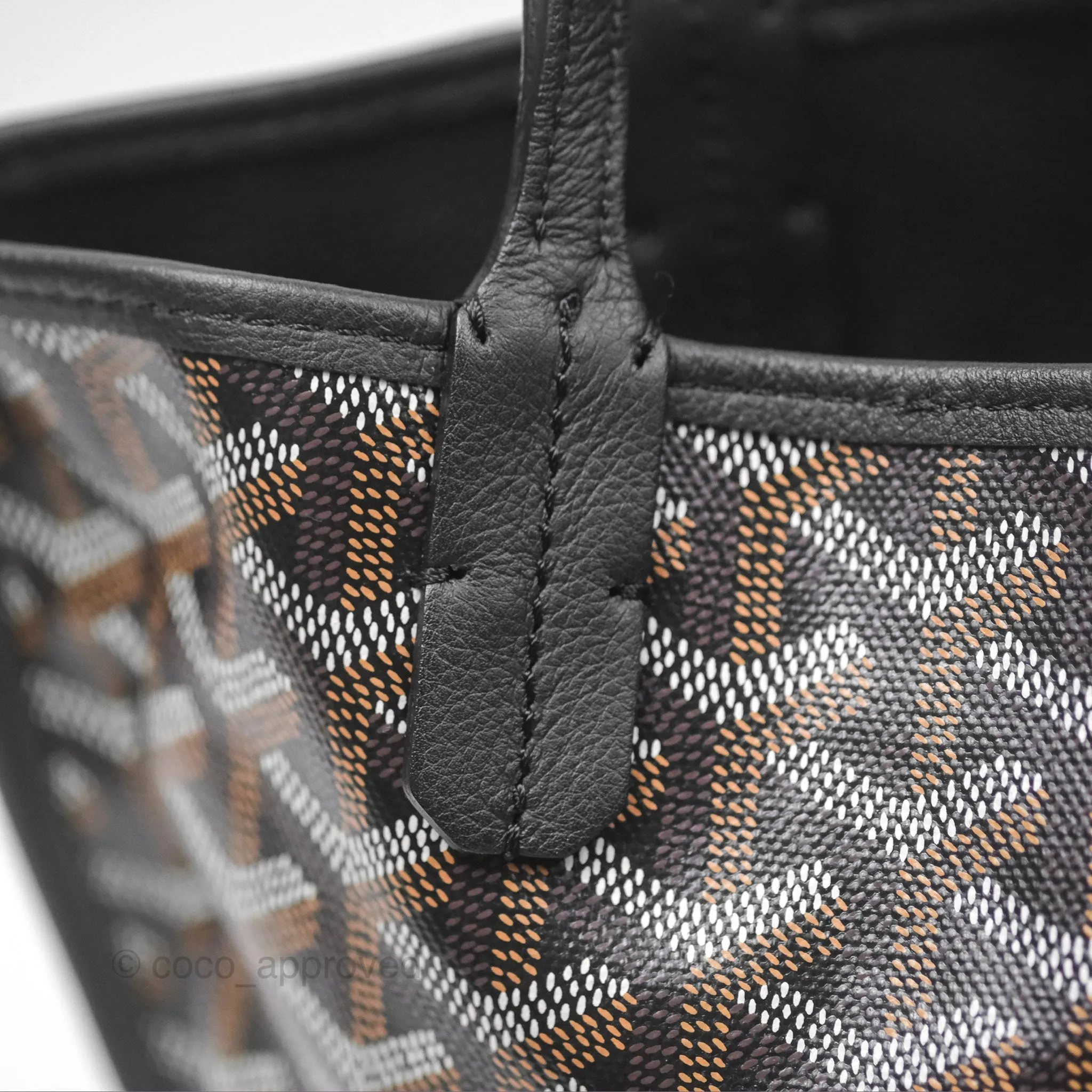 Goyard Anjou Mini Bag Goyardine Canvas Black