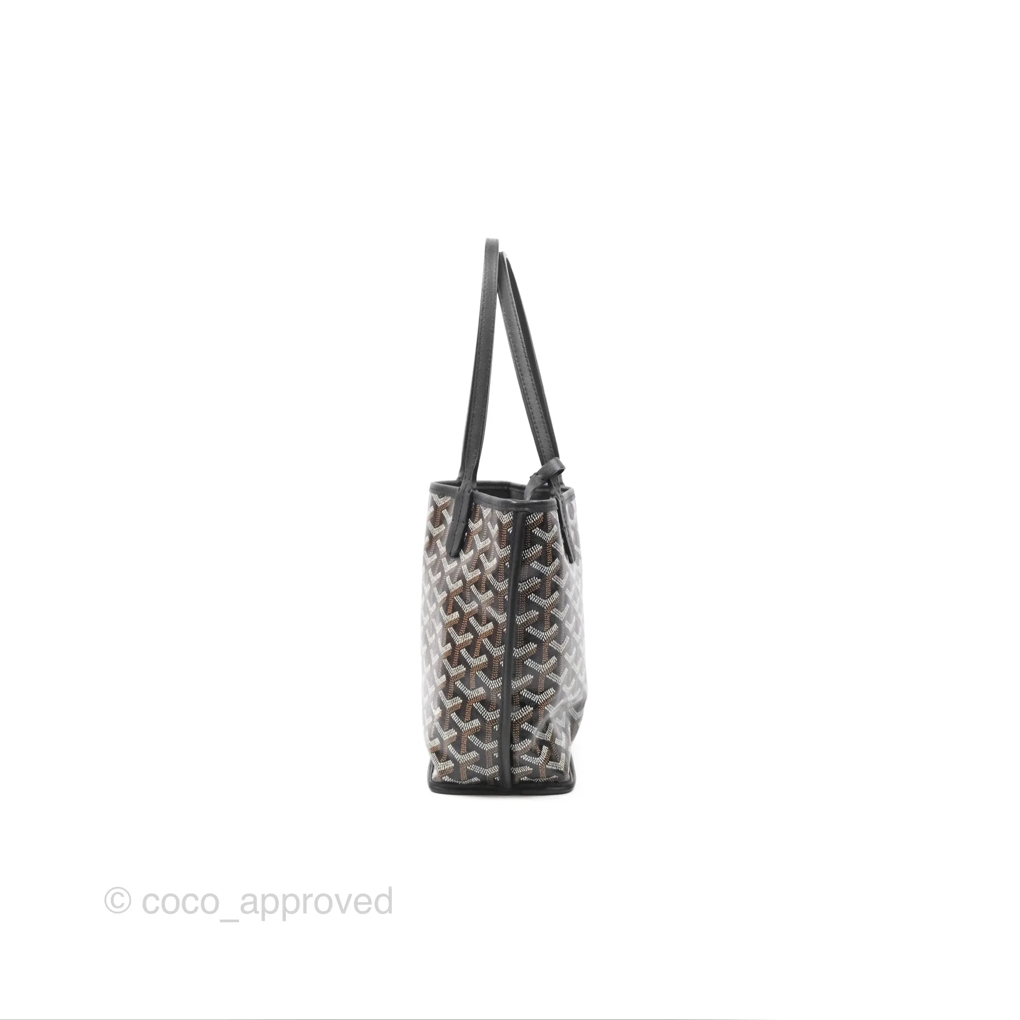 Goyard Anjou Mini Bag Goyardine Canvas Black